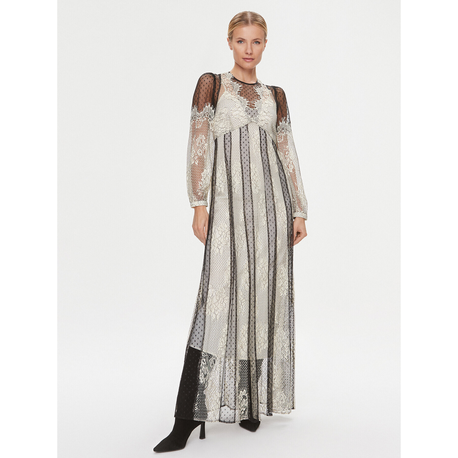 TWINSET Rochie de seară 232TP2650 Bej Regular Fit - Pled.ro