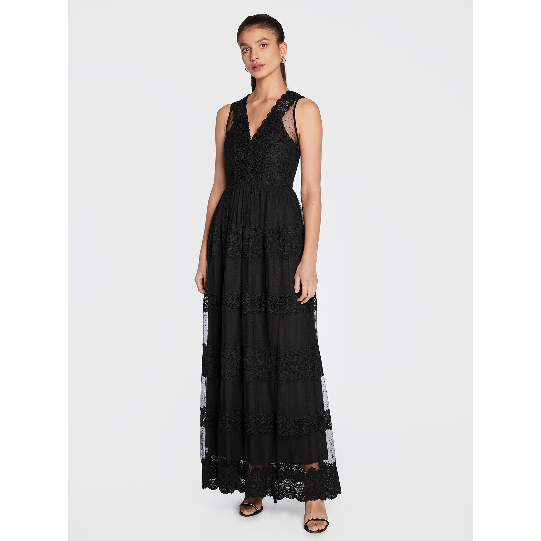 TWINSET Rochie de seară 222TP2251 Negru Regular Fit - Pled.ro