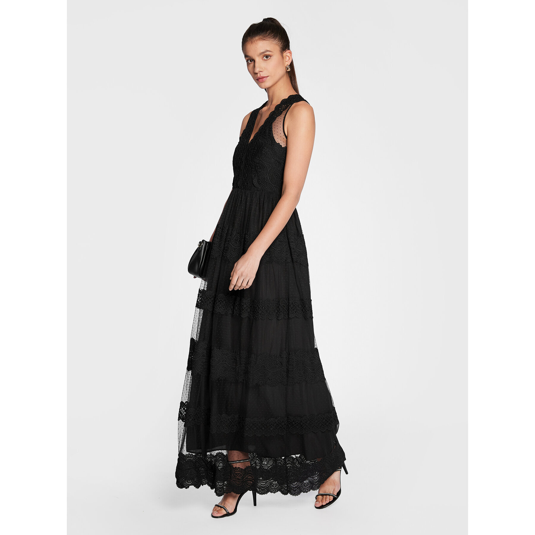 TWINSET Rochie de seară 222TP2251 Negru Regular Fit - Pled.ro