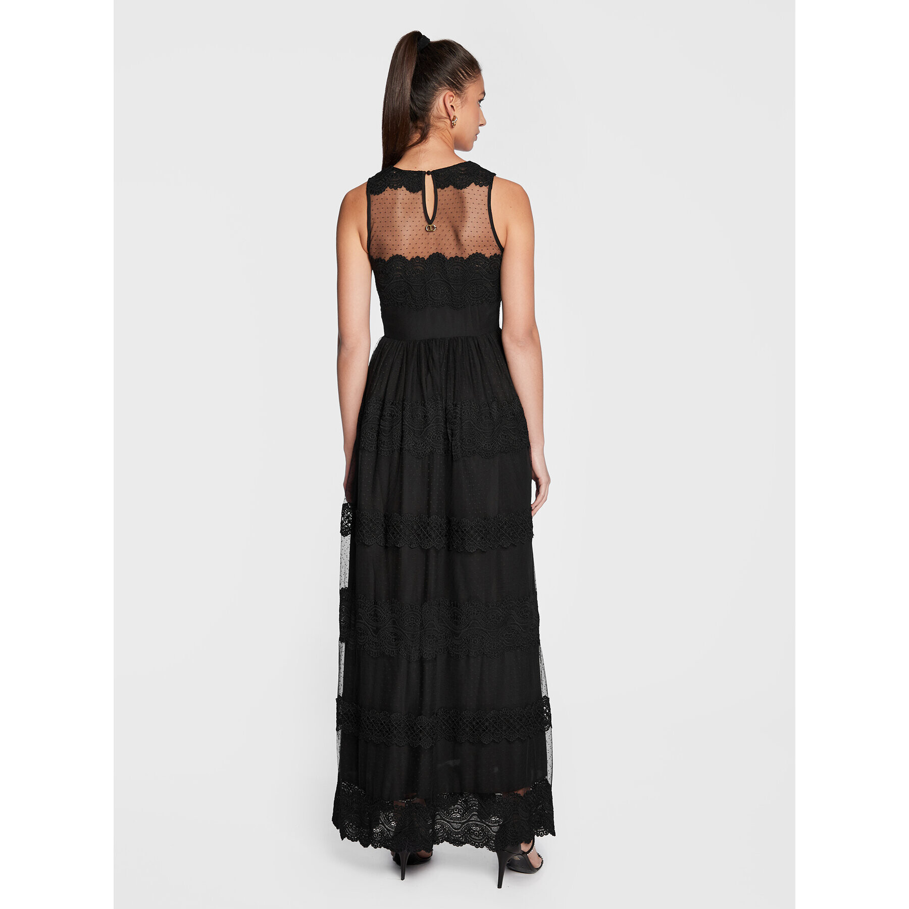 TWINSET Rochie de seară 222TP2251 Negru Regular Fit - Pled.ro