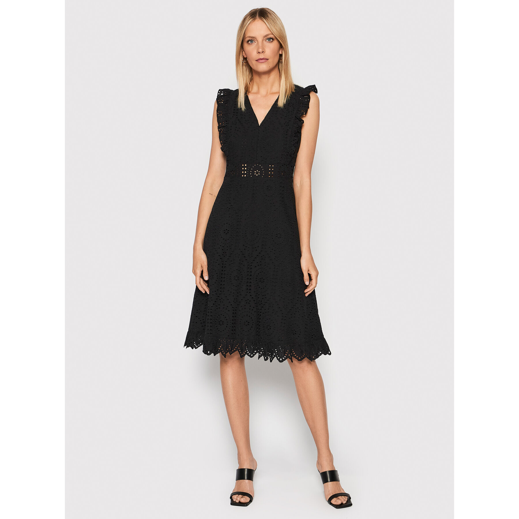 TWINSET Rochie de vară 221TT2277 Negru Regular Fit - Pled.ro