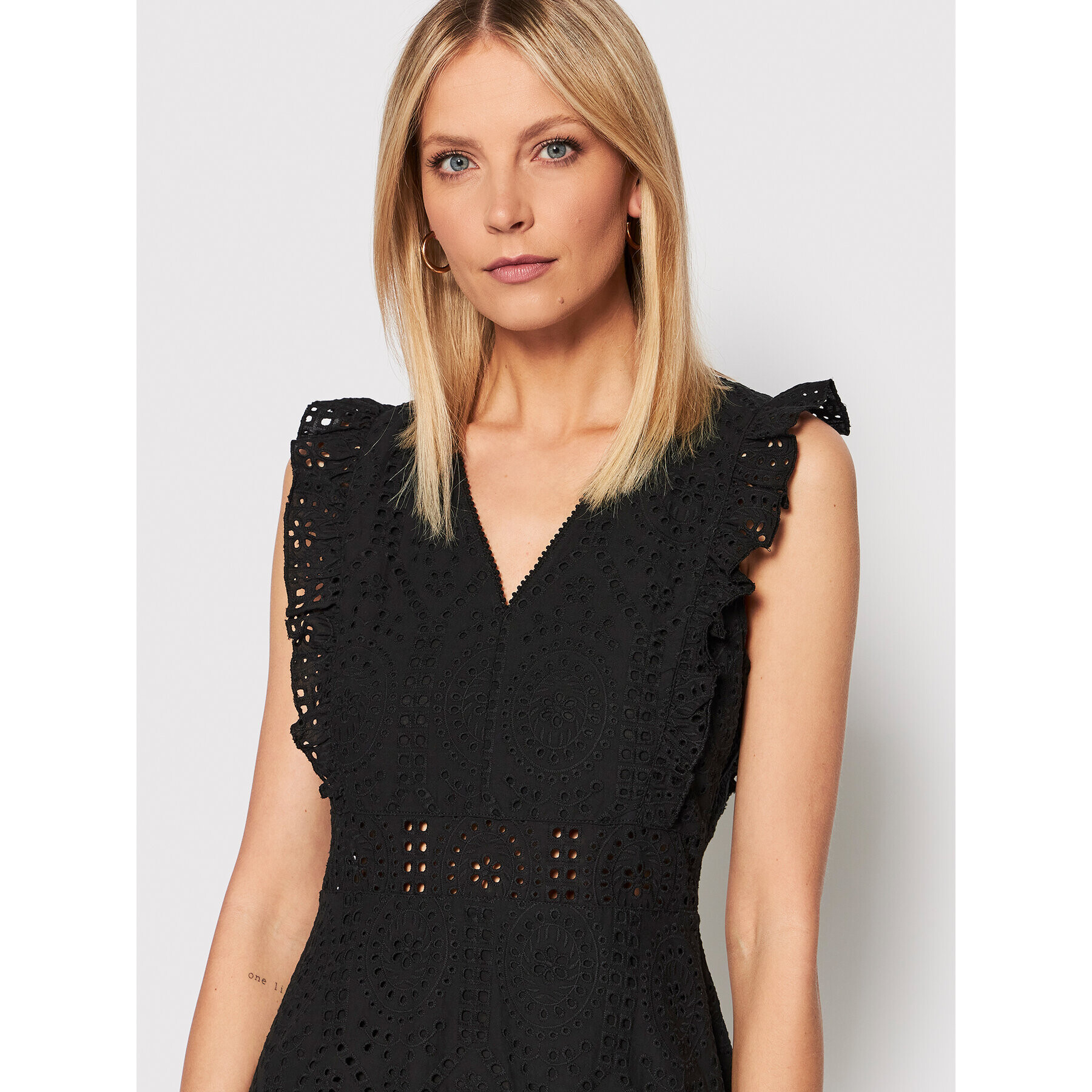 TWINSET Rochie de vară 221TT2277 Negru Regular Fit - Pled.ro