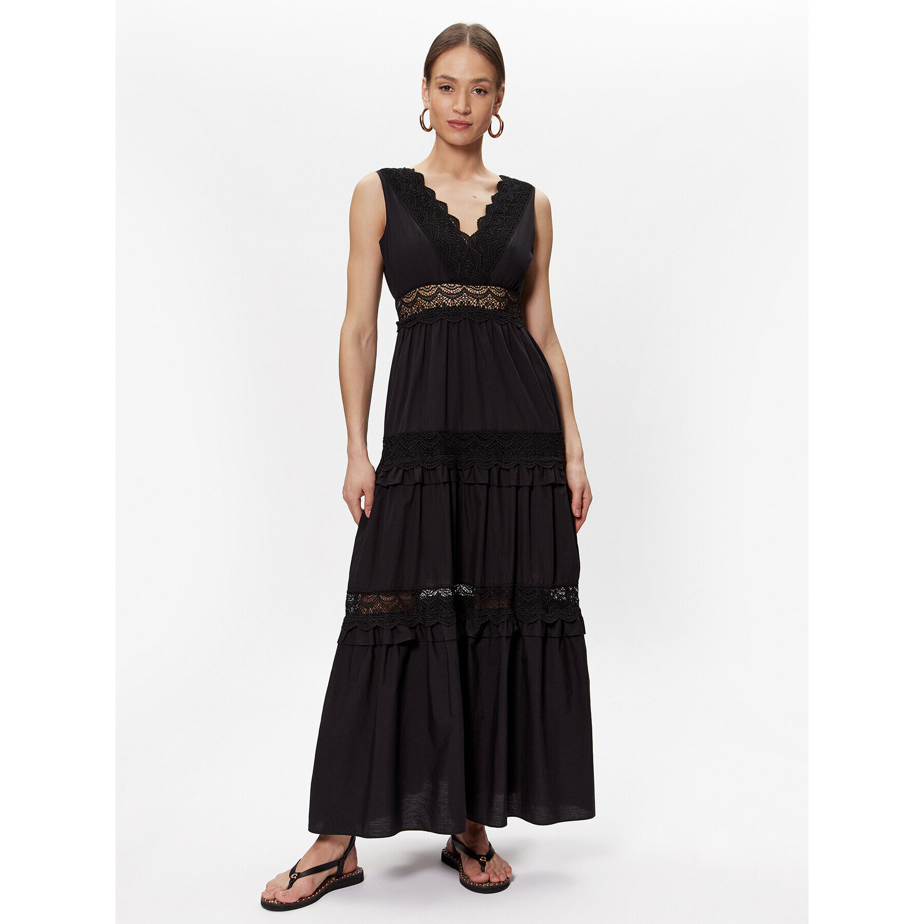 TWINSET Rochie de vară 231TT2150 Negru Regular Fit - Pled.ro