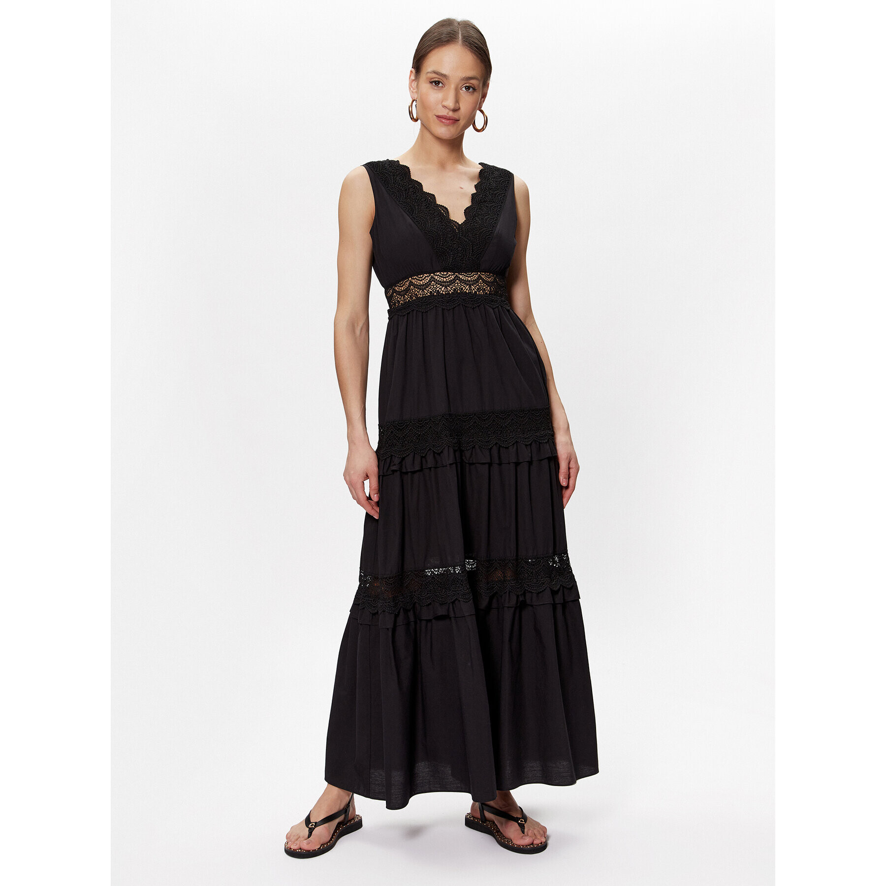 TWINSET Rochie de vară 231TT2150 Negru Regular Fit - Pled.ro