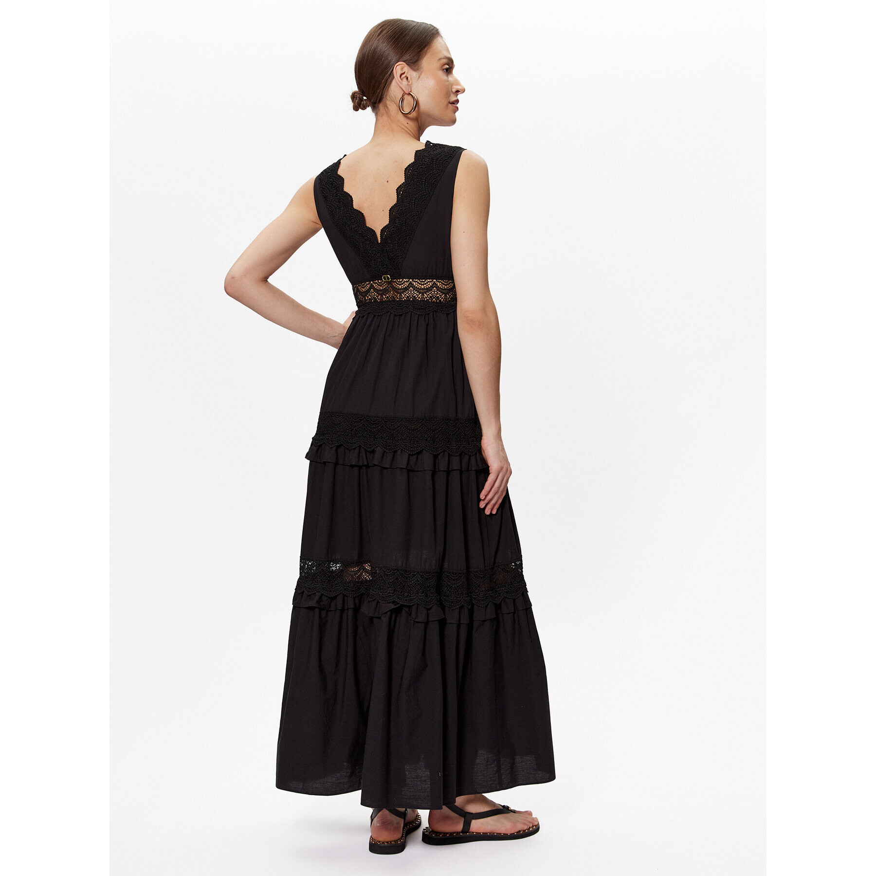 TWINSET Rochie de vară 231TT2150 Negru Regular Fit - Pled.ro