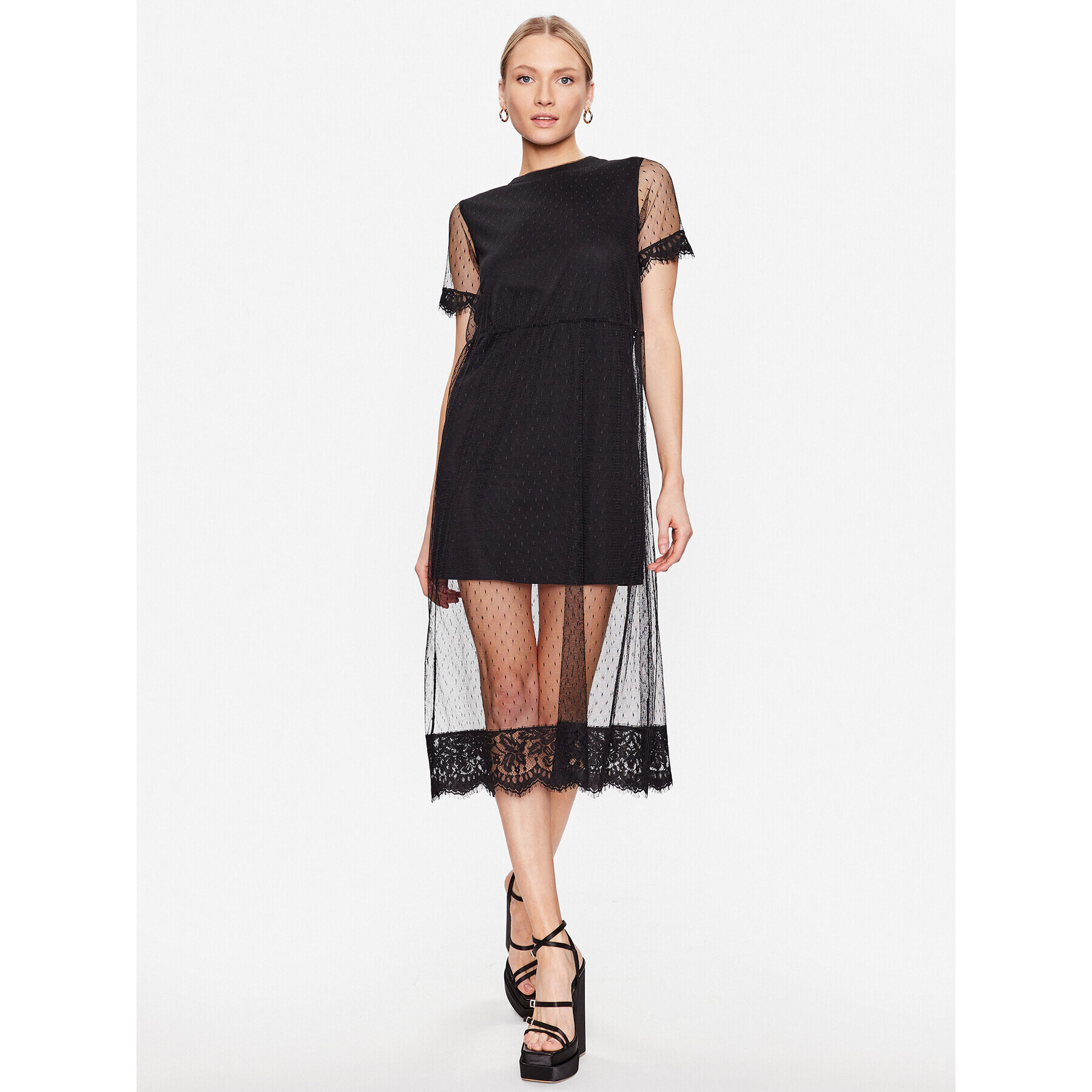 TWINSET Rochie de vară 231TT2160 Negru Regular Fit - Pled.ro