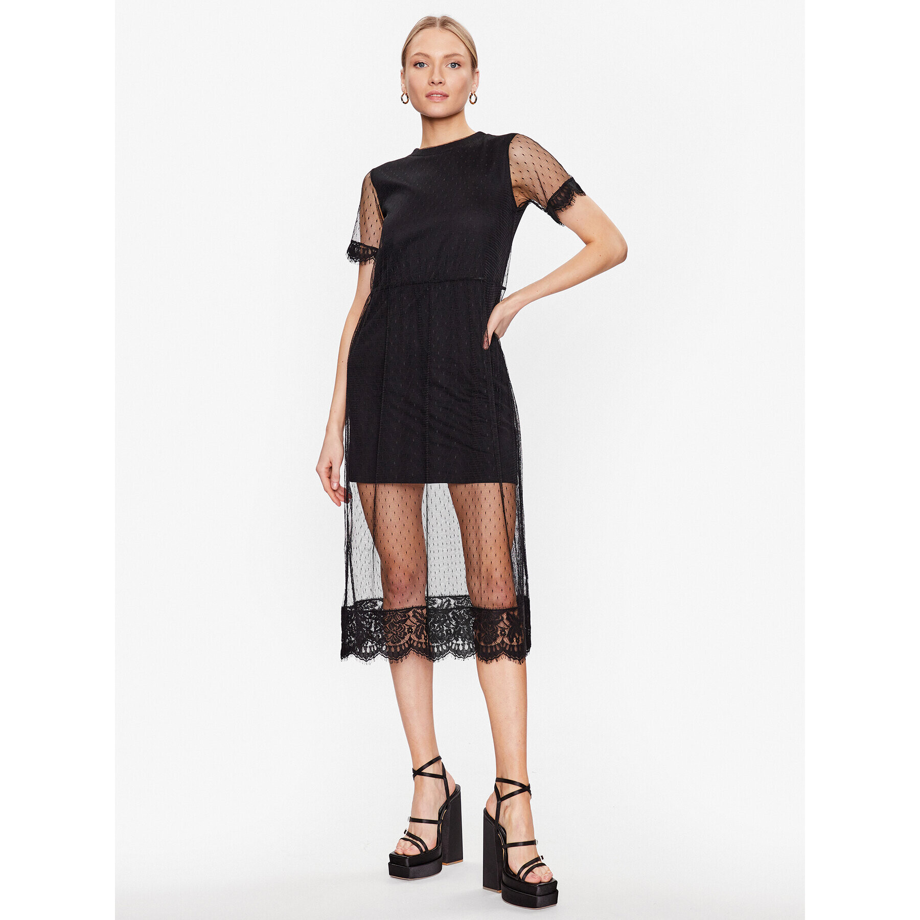 TWINSET Rochie de vară 231TT2160 Negru Regular Fit - Pled.ro