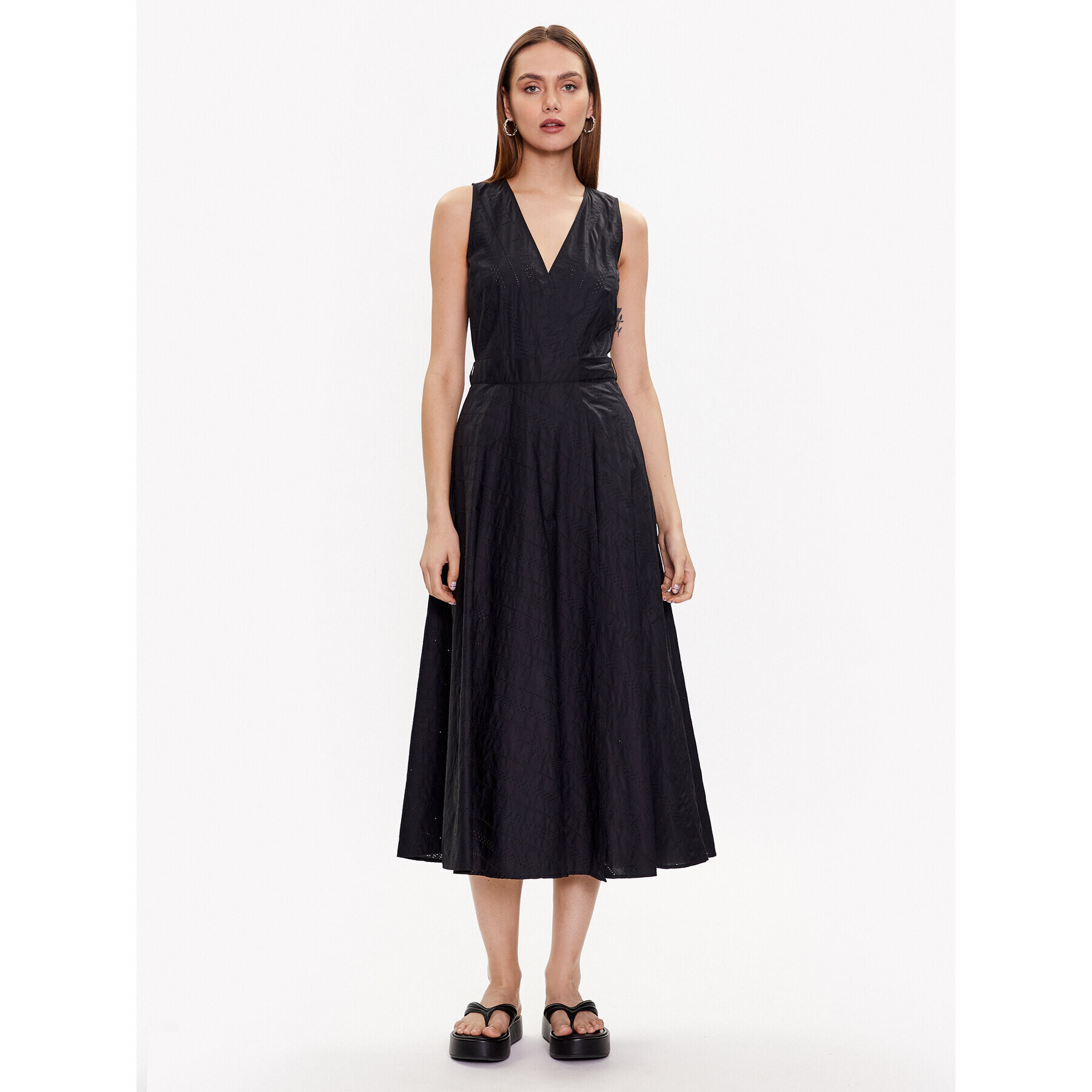 TWINSET Rochie de vară 231TT2230 Negru Regular Fit - Pled.ro