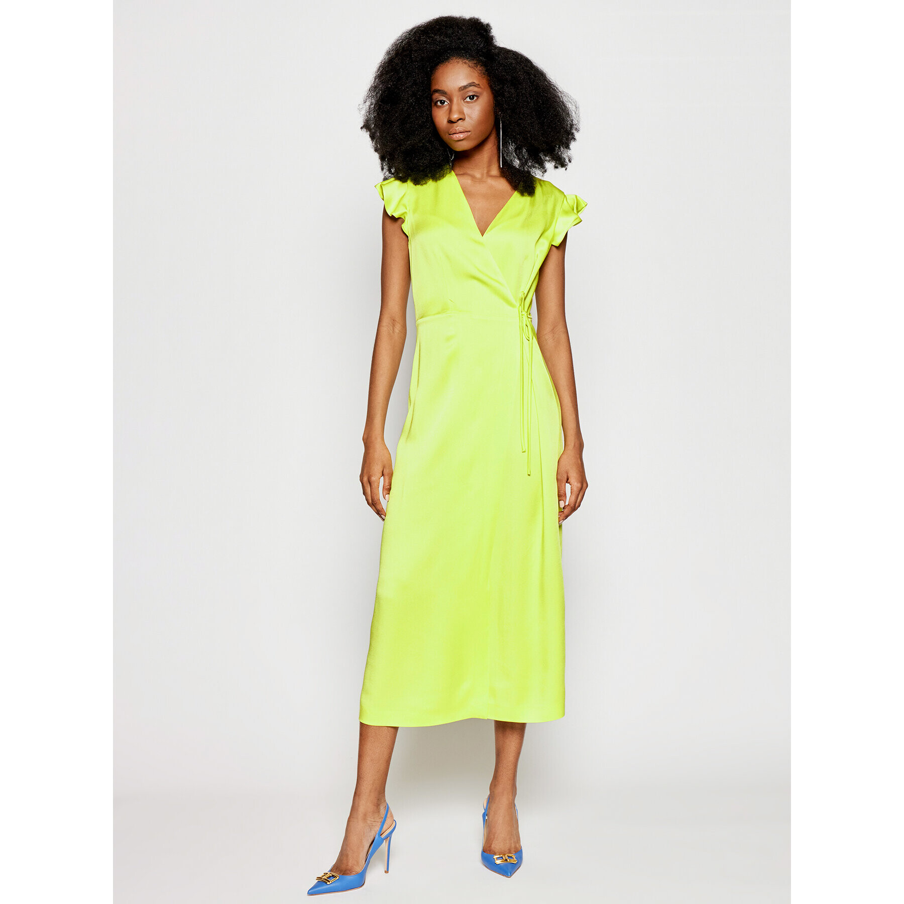 TWINSET Rochie de zi 211TT2151 Verde Regular Fit - Pled.ro