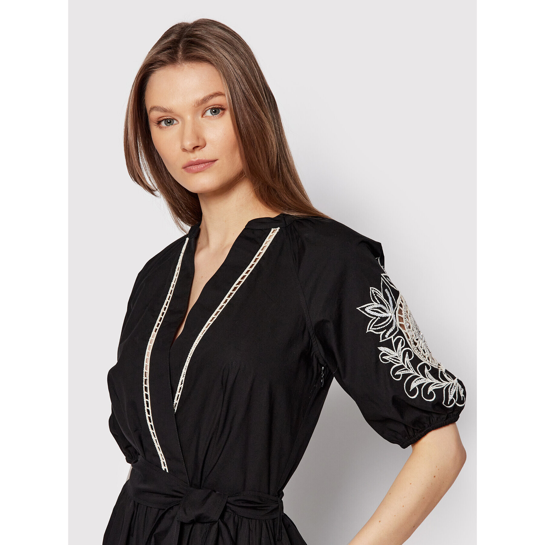 TWINSET Rochie de zi 221TP2601 Negru Relaxed Fit - Pled.ro