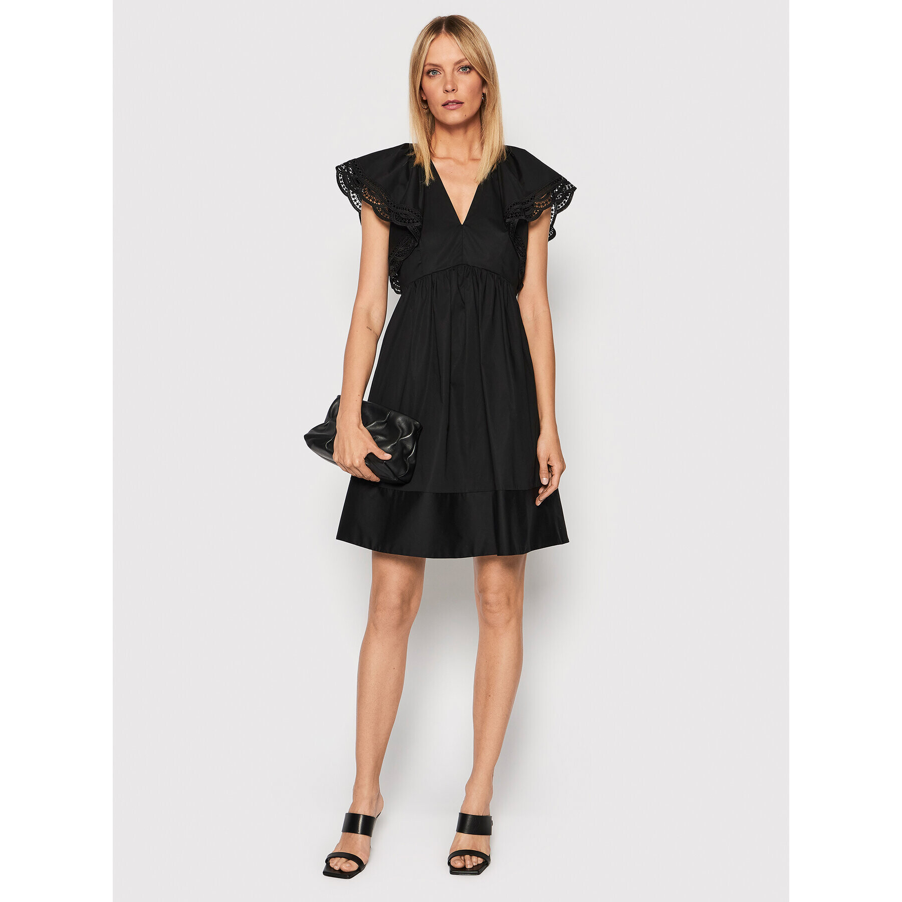 TWINSET Rochie de zi 221TT2131 Negru Loose Fit - Pled.ro