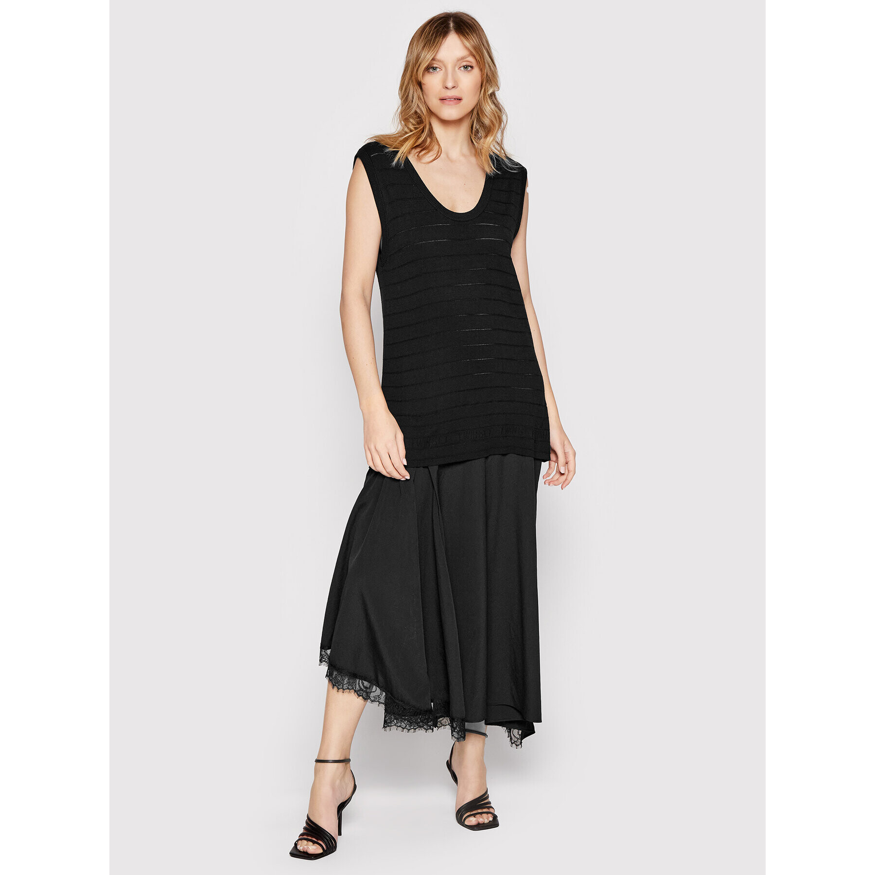 TWINSET Rochie de zi 221TT3161 Negru Regular Fit - Pled.ro