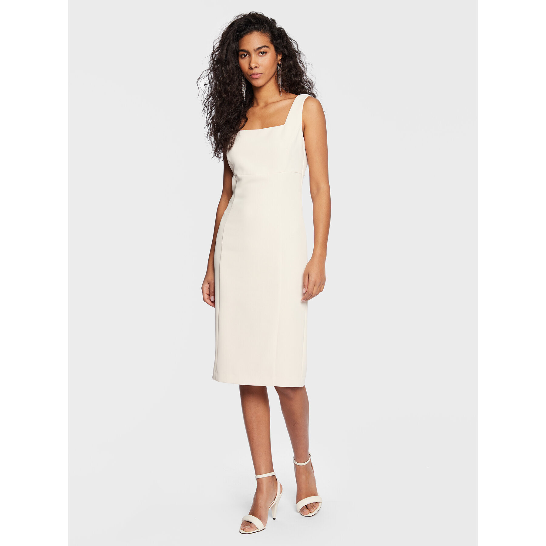 TWINSET Rochie de zi 231TP2771 Écru Regular Fit - Pled.ro