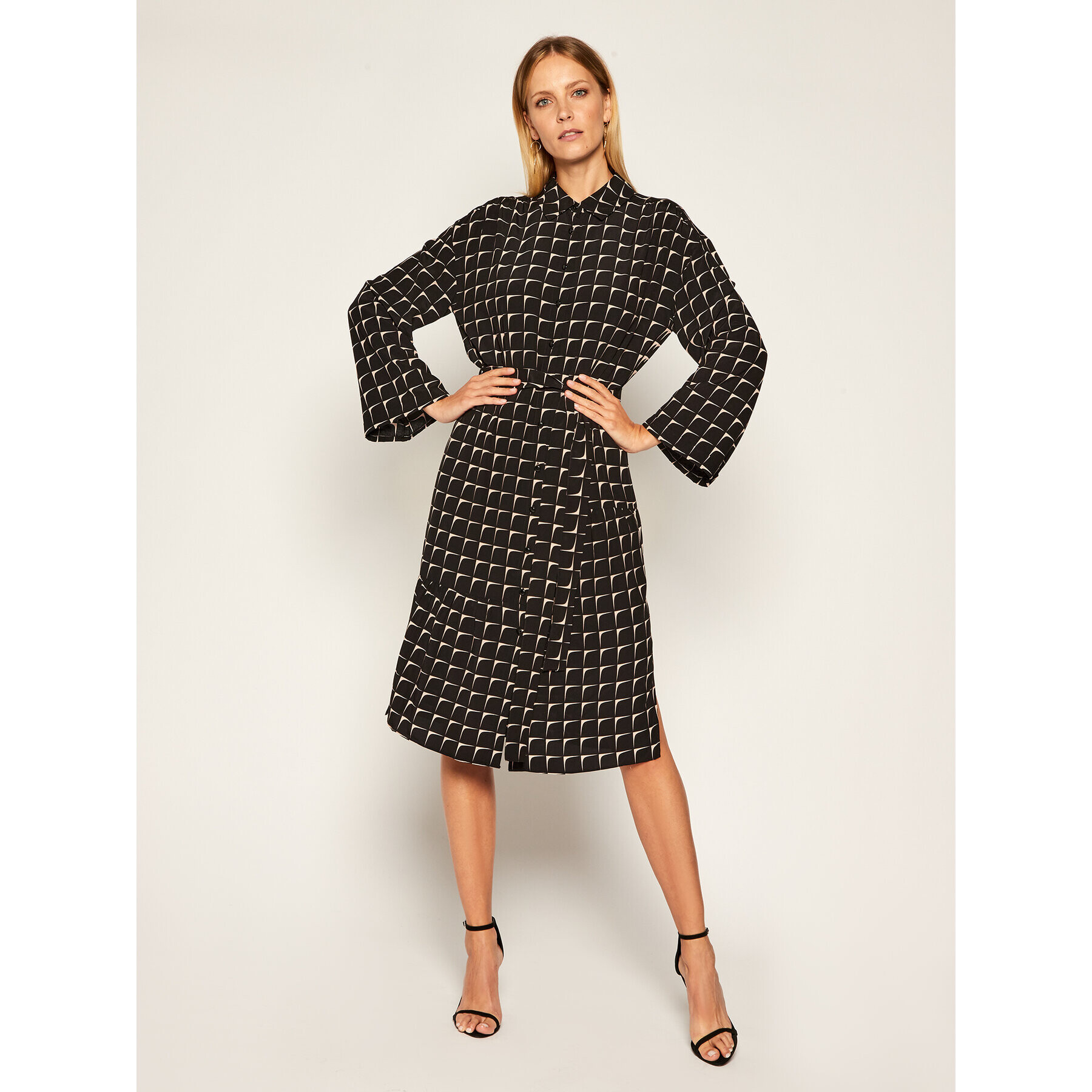 TWINSET Rochie tip cămașă 202ST2501 Negru Regular Fit - Pled.ro