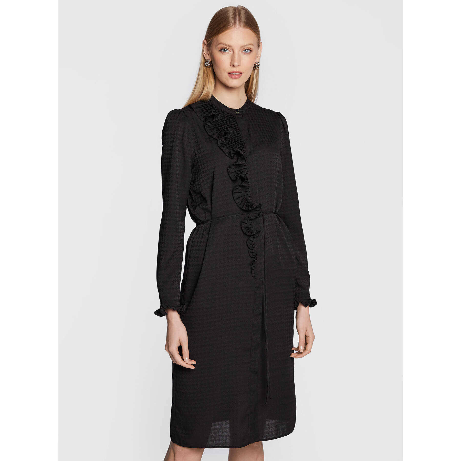 TWINSET Rochie tip cămașă 222TT2422 Negru Regular Fit - Pled.ro