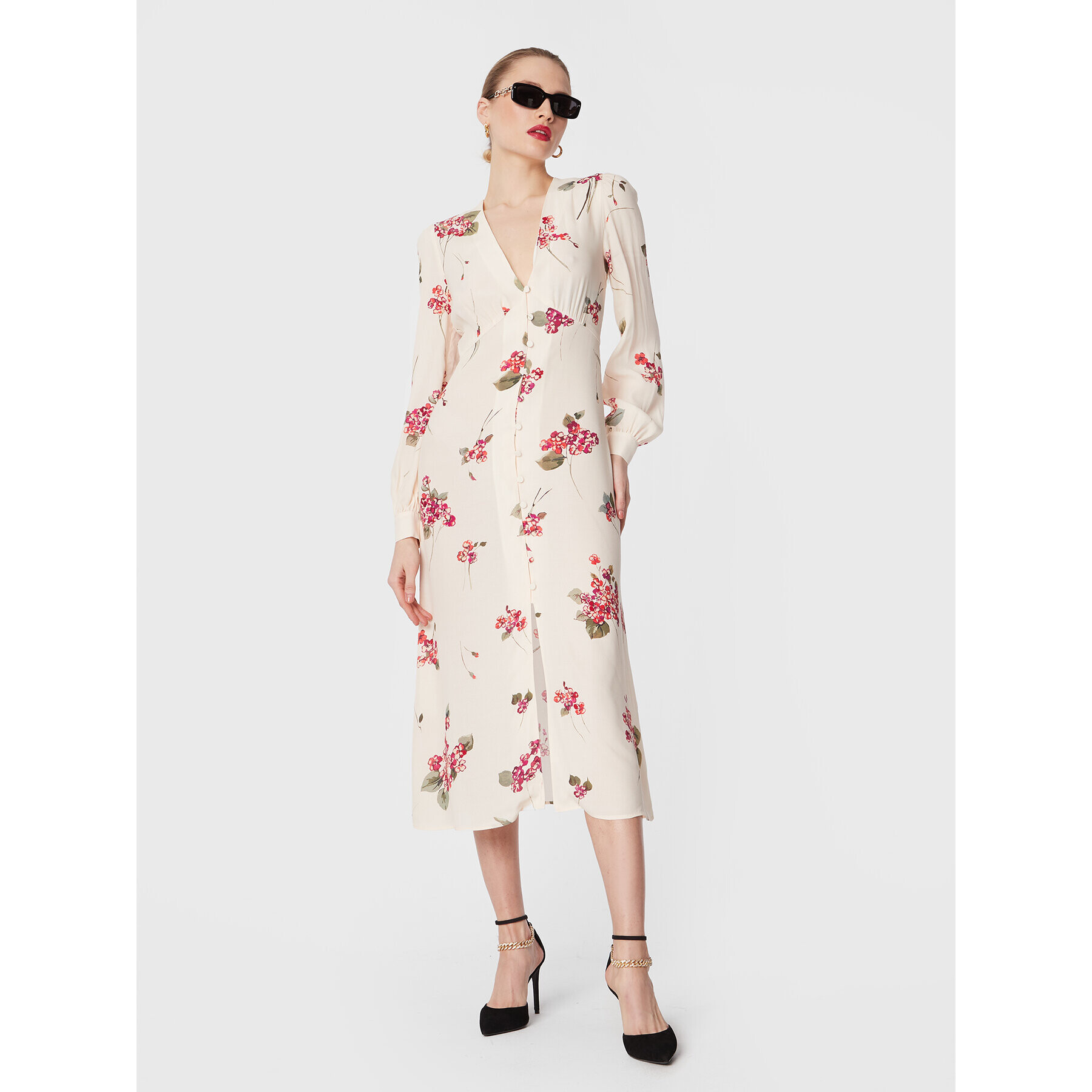 TWINSET Rochie tip cămașă 231TP2701 Bej Regular Fit - Pled.ro