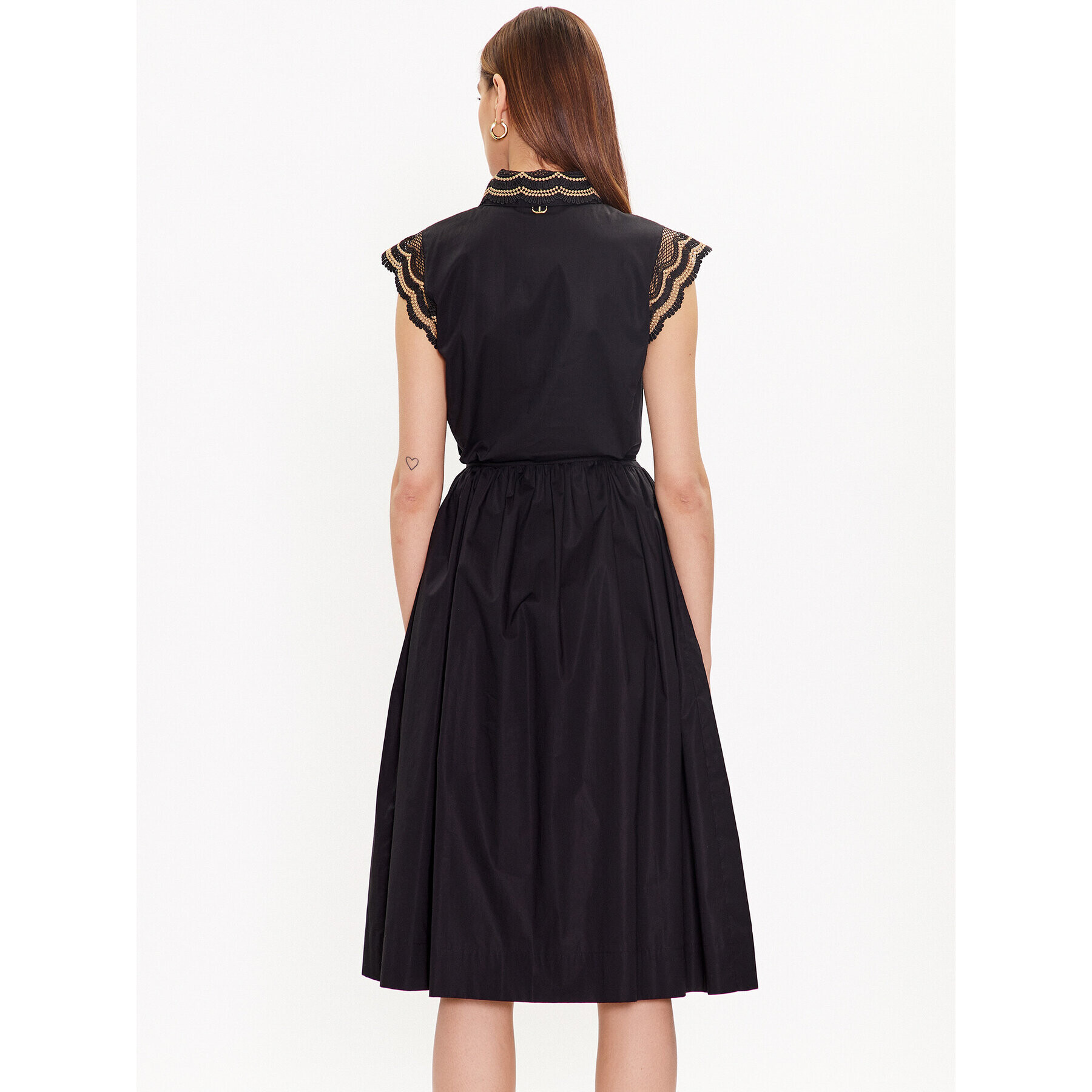 TWINSET Rochie tip cămașă 231TT2120 Negru Regular Fit - Pled.ro