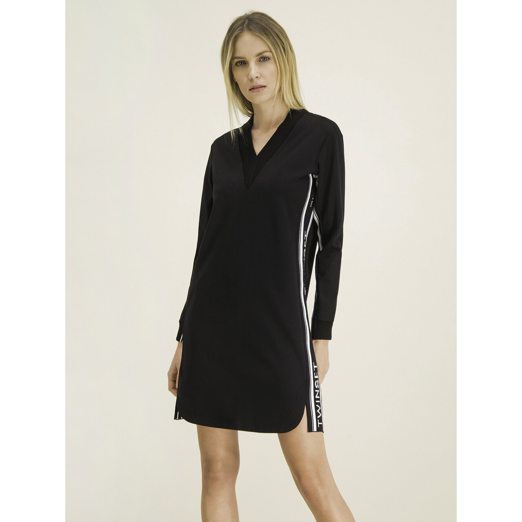 TWINSET Rochie tricotată 201TP2073 Negru Regular Fit - Pled.ro