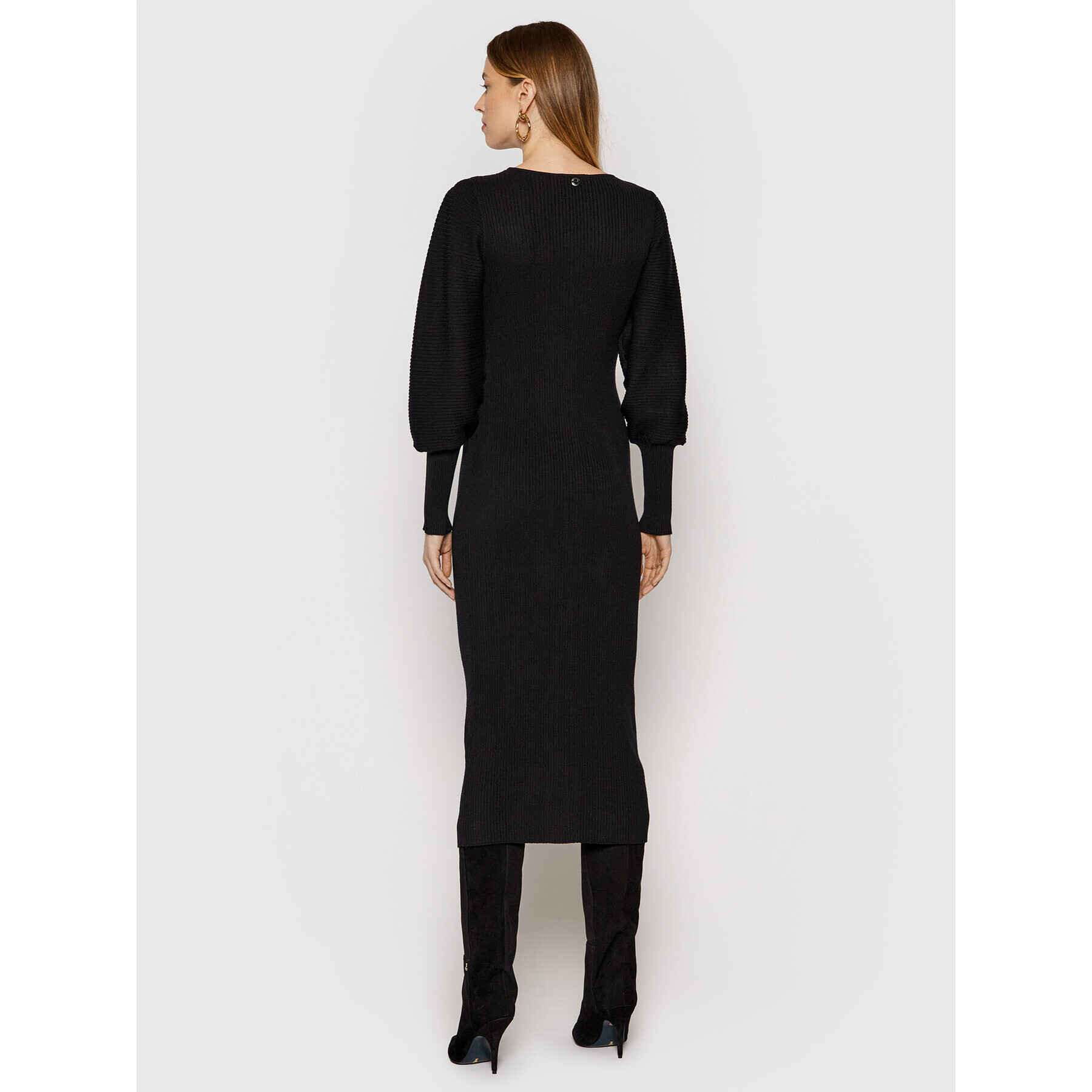 TWINSET Rochie tricotată 212AP3032 Negru Slim Fit - Pled.ro