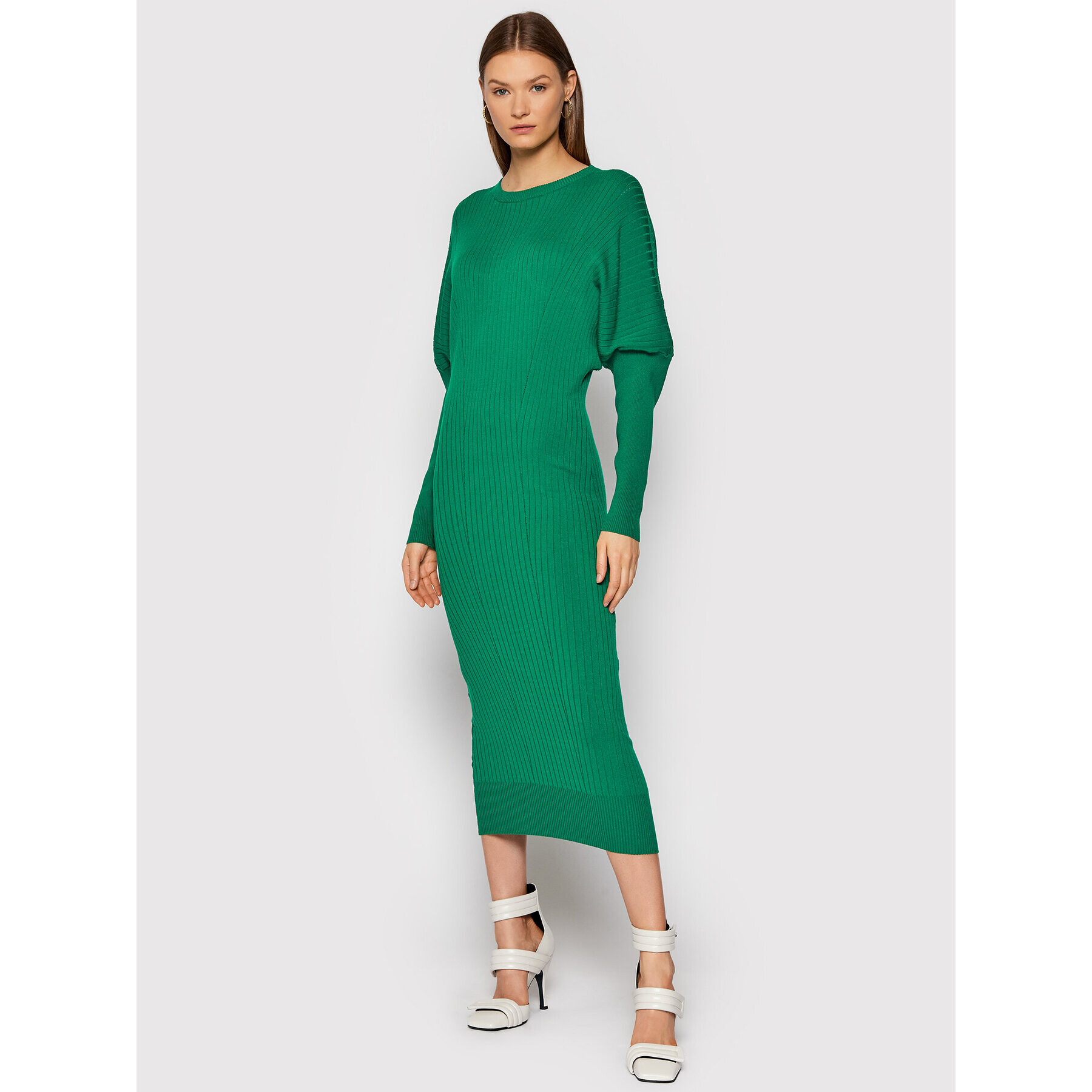 TWINSET Rochie tricotată 212TT3094 Verde Slim Fit - Pled.ro