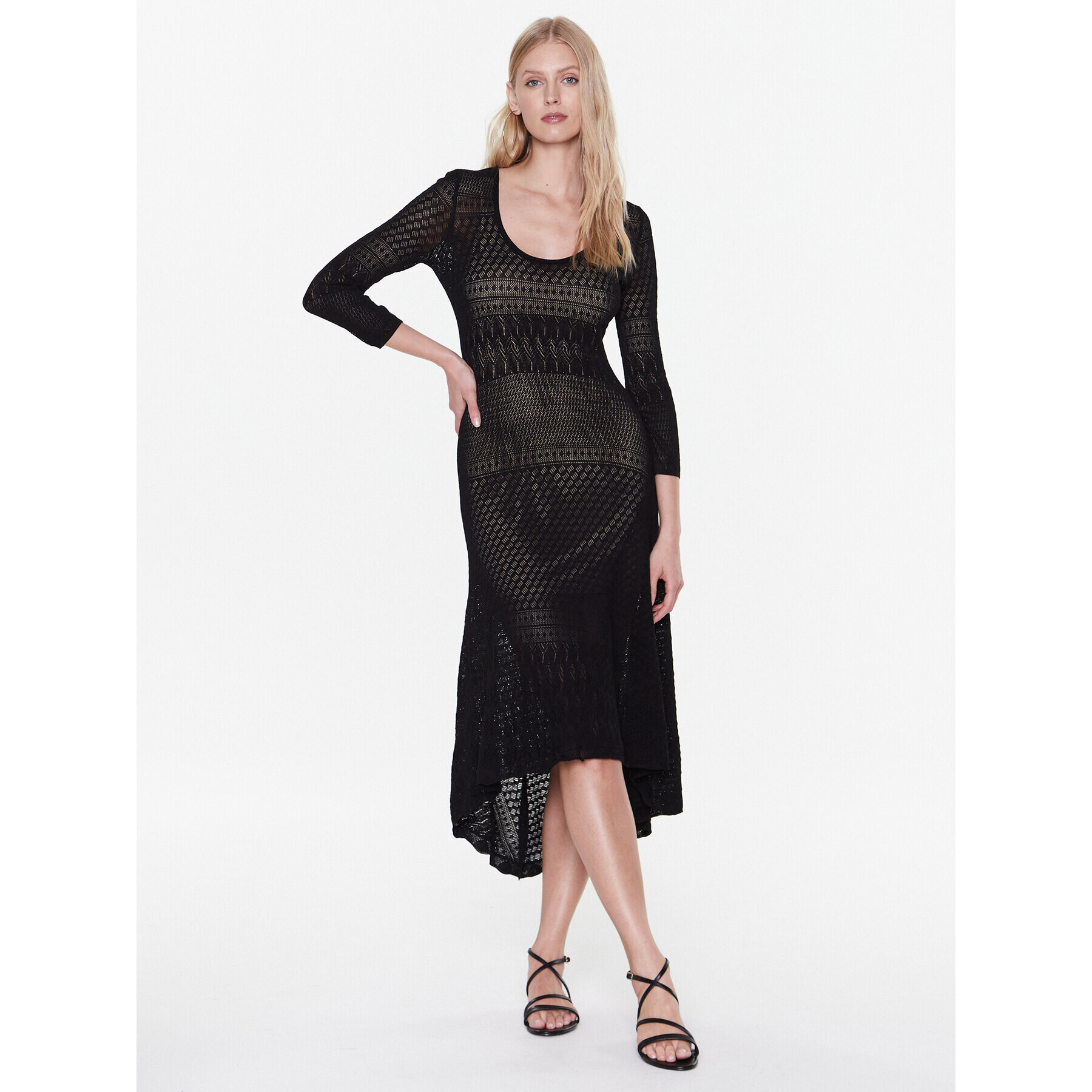 TWINSET Rochie tricotată 231TP3163 Negru Regular Fit - Pled.ro