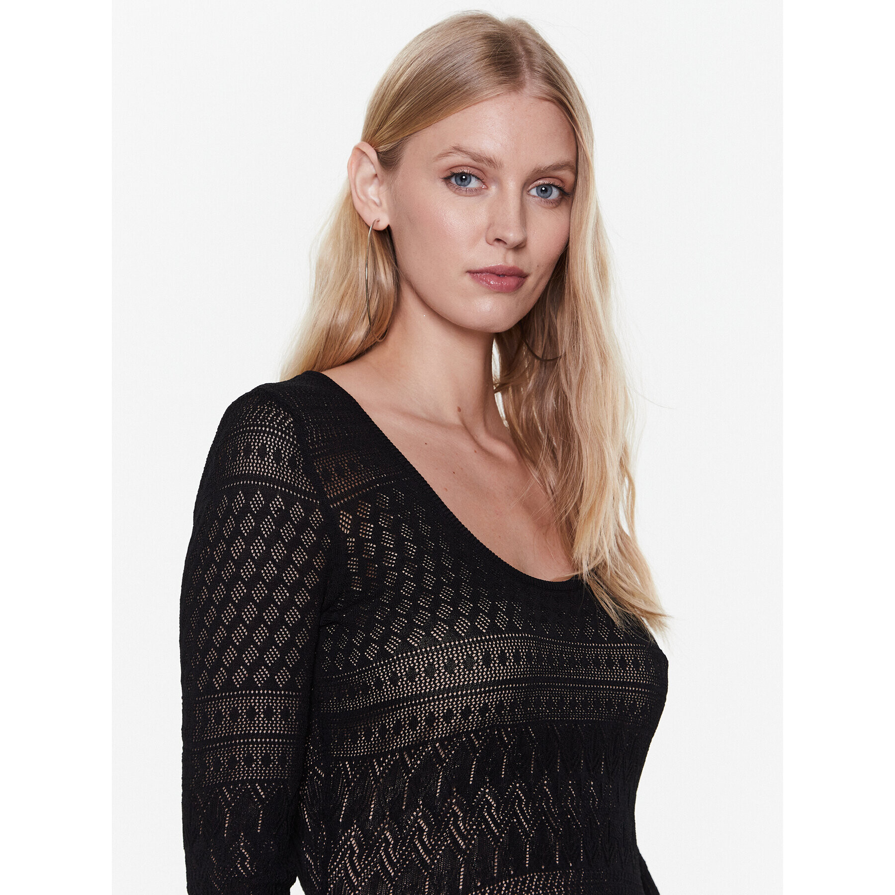 TWINSET Rochie tricotată 231TP3163 Negru Regular Fit - Pled.ro