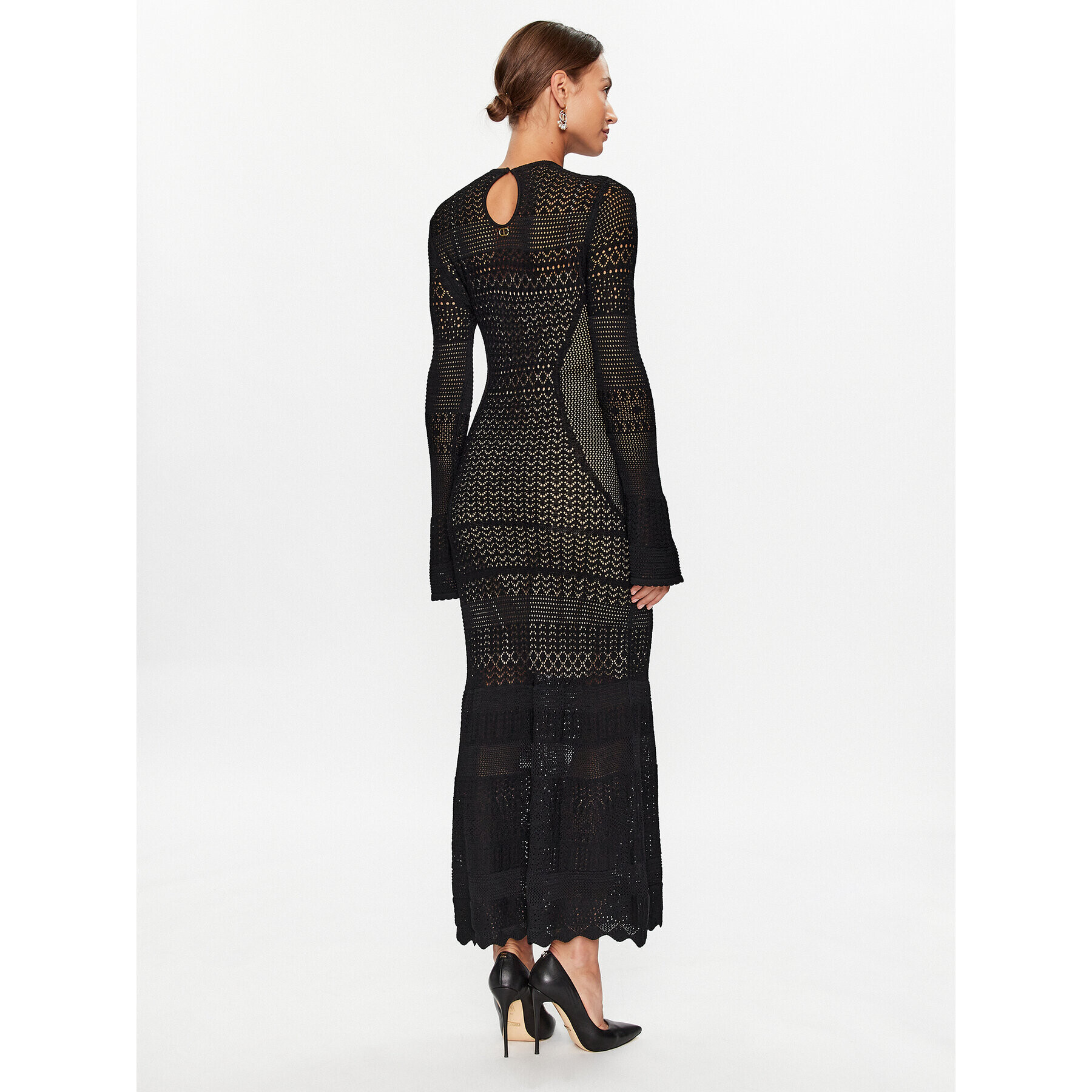 TWINSET Rochie tricotată 232TP3100 Negru Regular Fit - Pled.ro