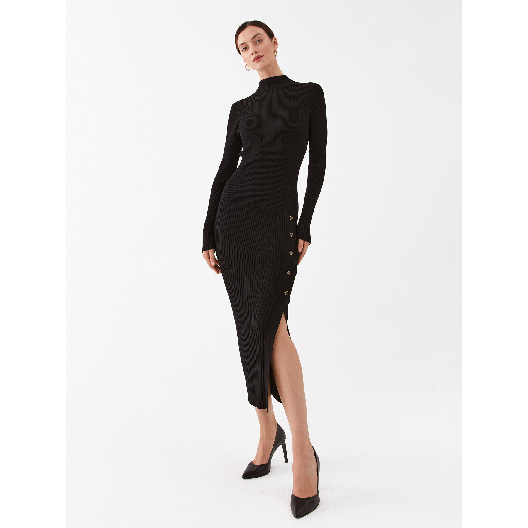 TWINSET Rochie tricotată 232TP3171 Negru Slim Fit - Pled.ro