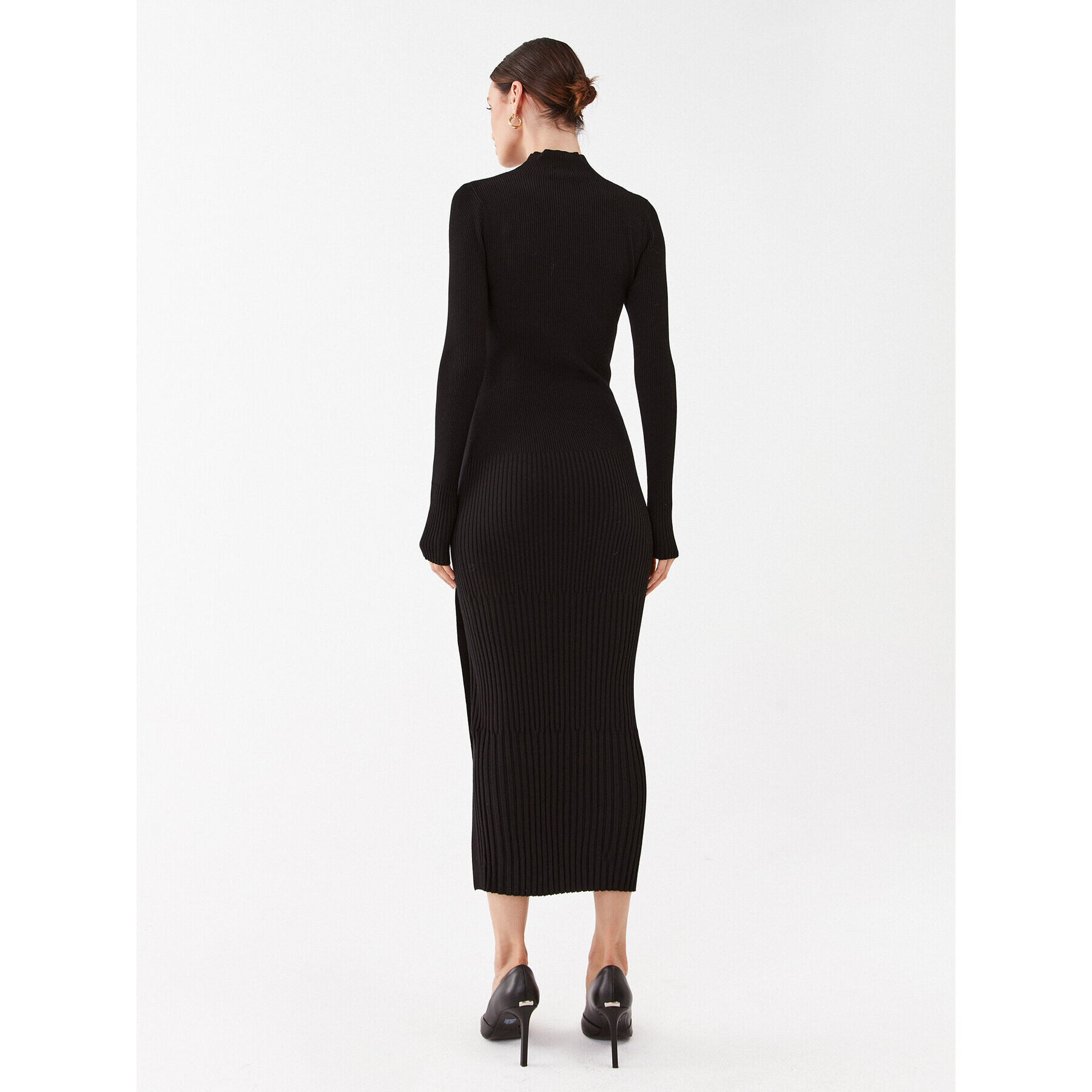 TWINSET Rochie tricotată 232TP3171 Negru Slim Fit - Pled.ro