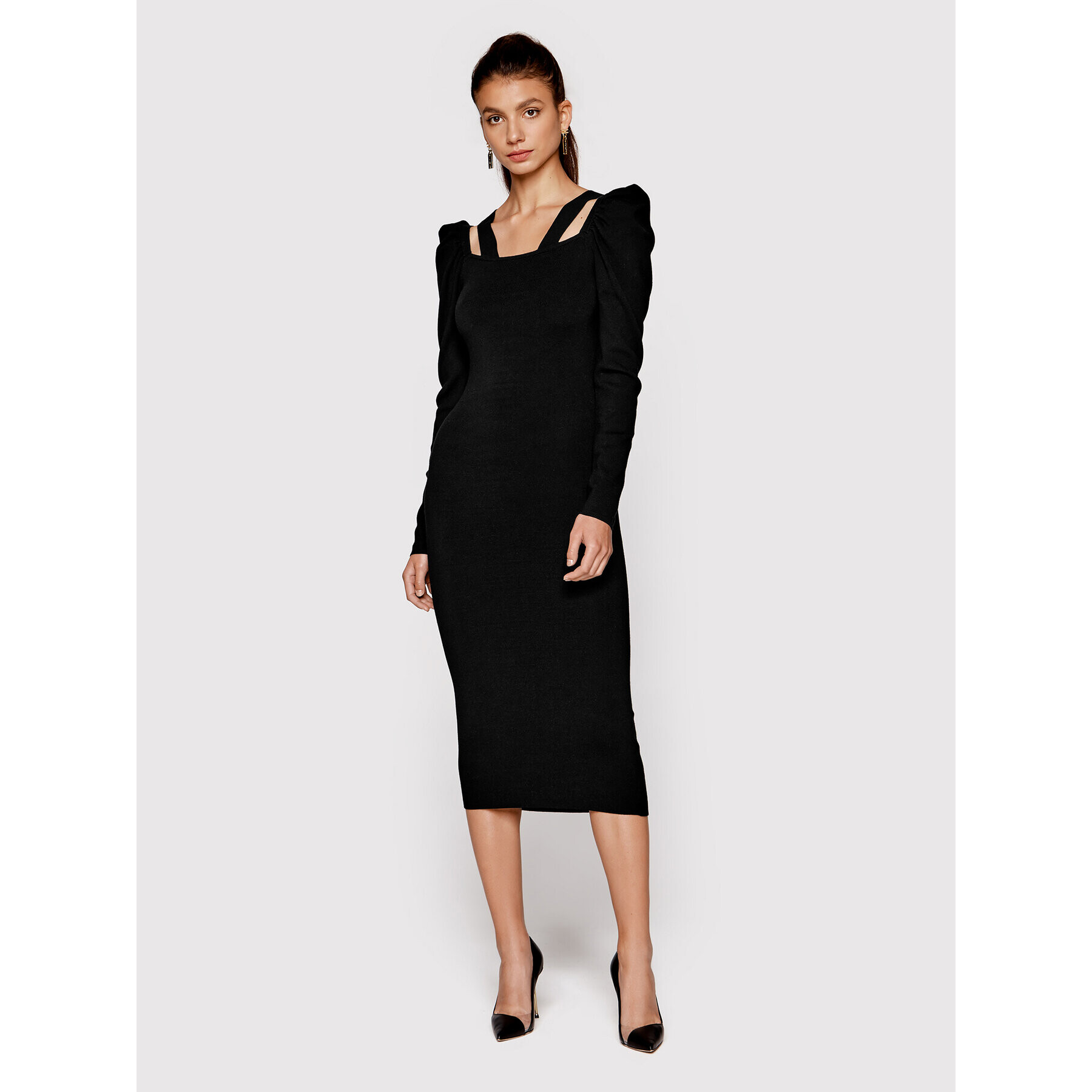 TWINSET Rochie tricotată 222TP3033 Negru Regular Fit - Pled.ro