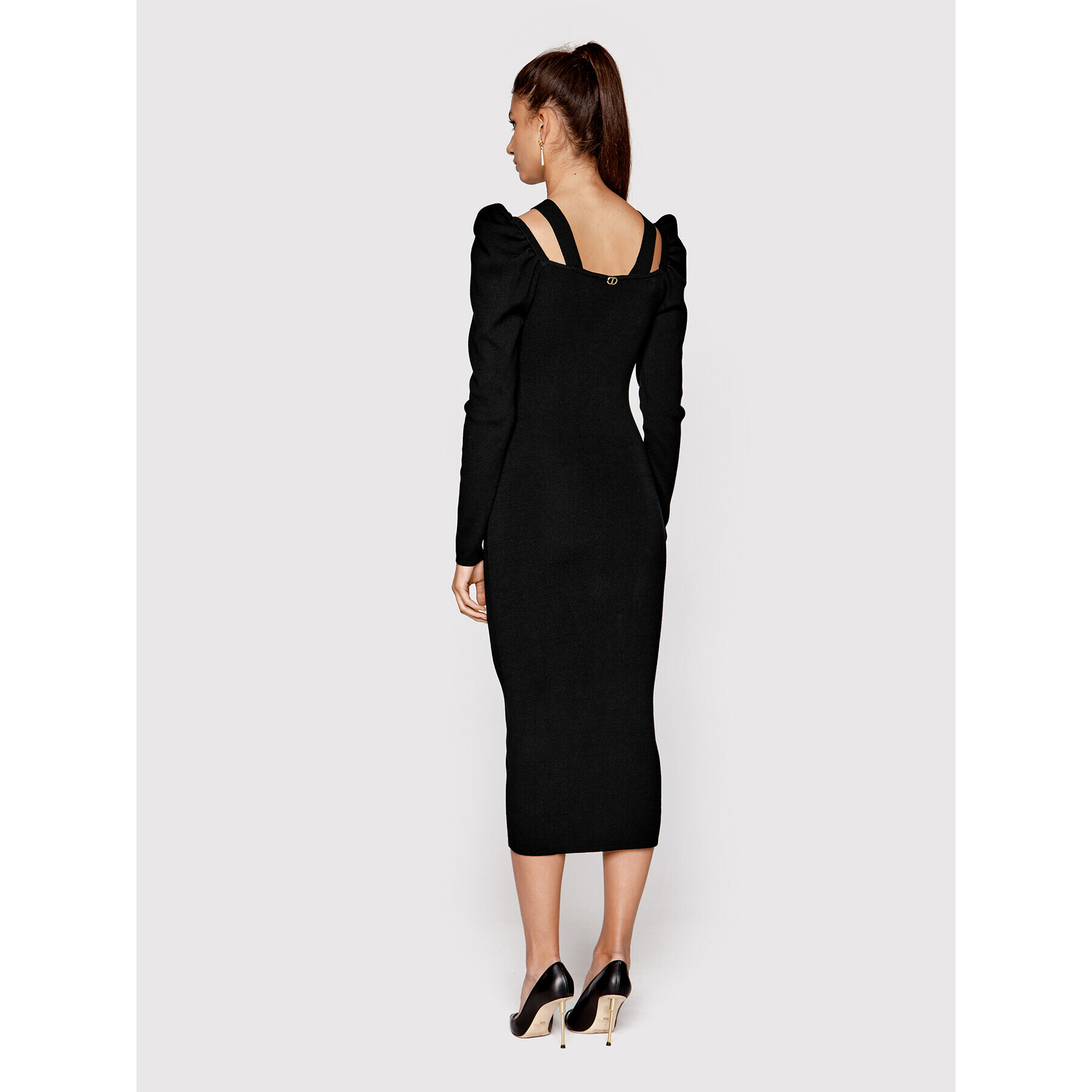 TWINSET Rochie tricotată 222TP3033 Negru Regular Fit - Pled.ro