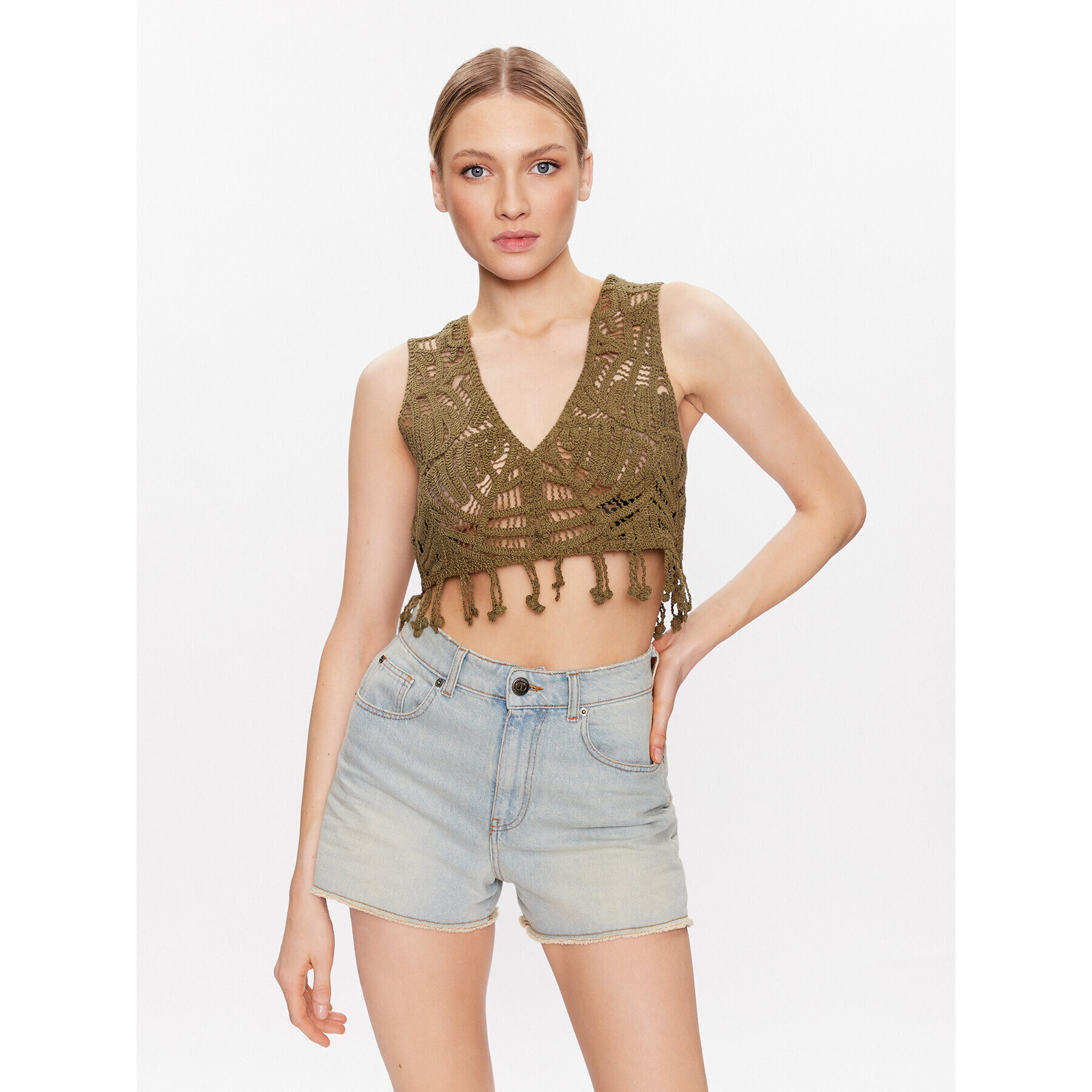 TWINSET Top 231TT3100 Verde Regular Fit - Pled.ro