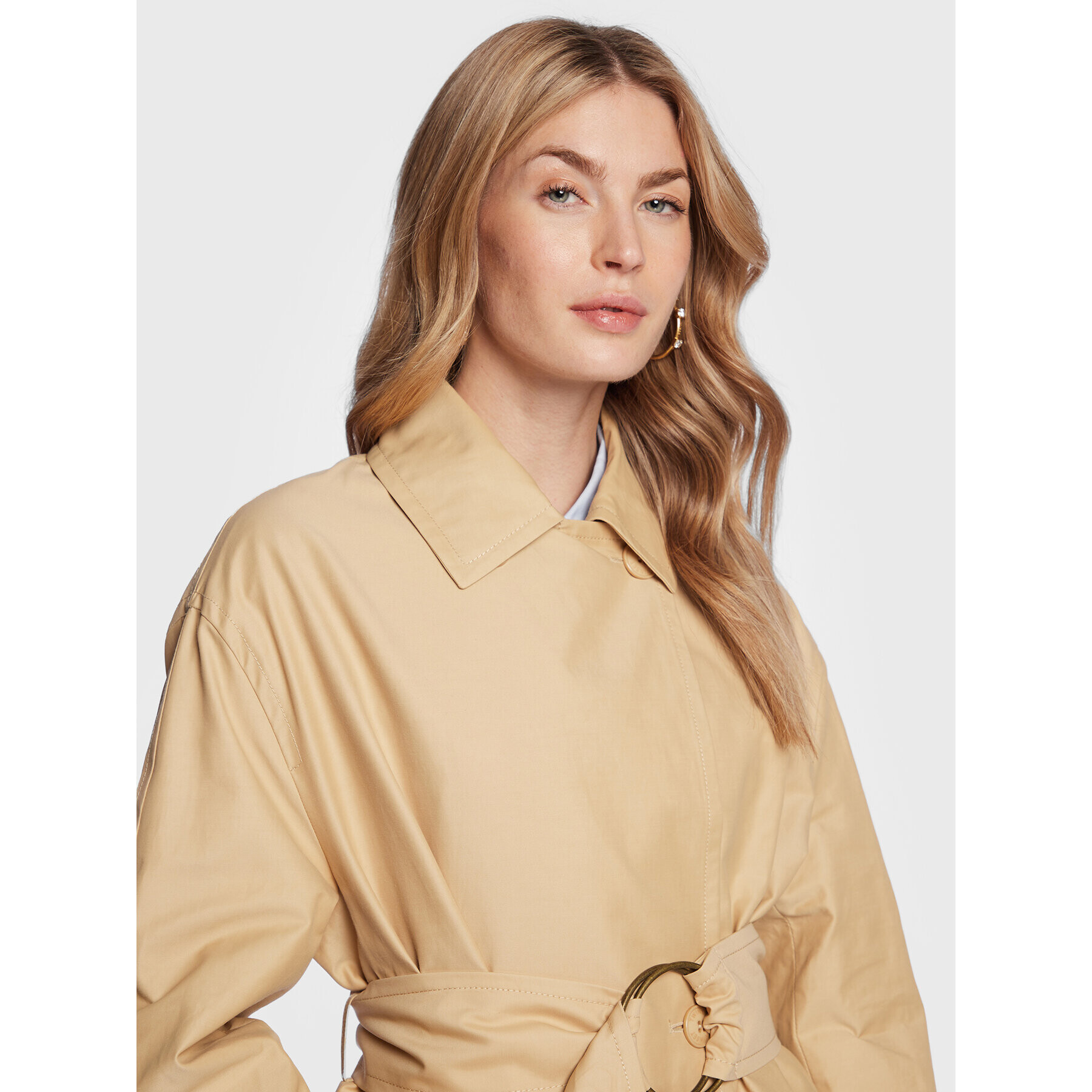 TWINSET Trench 231TP2200 Bej Regular Fit - Pled.ro