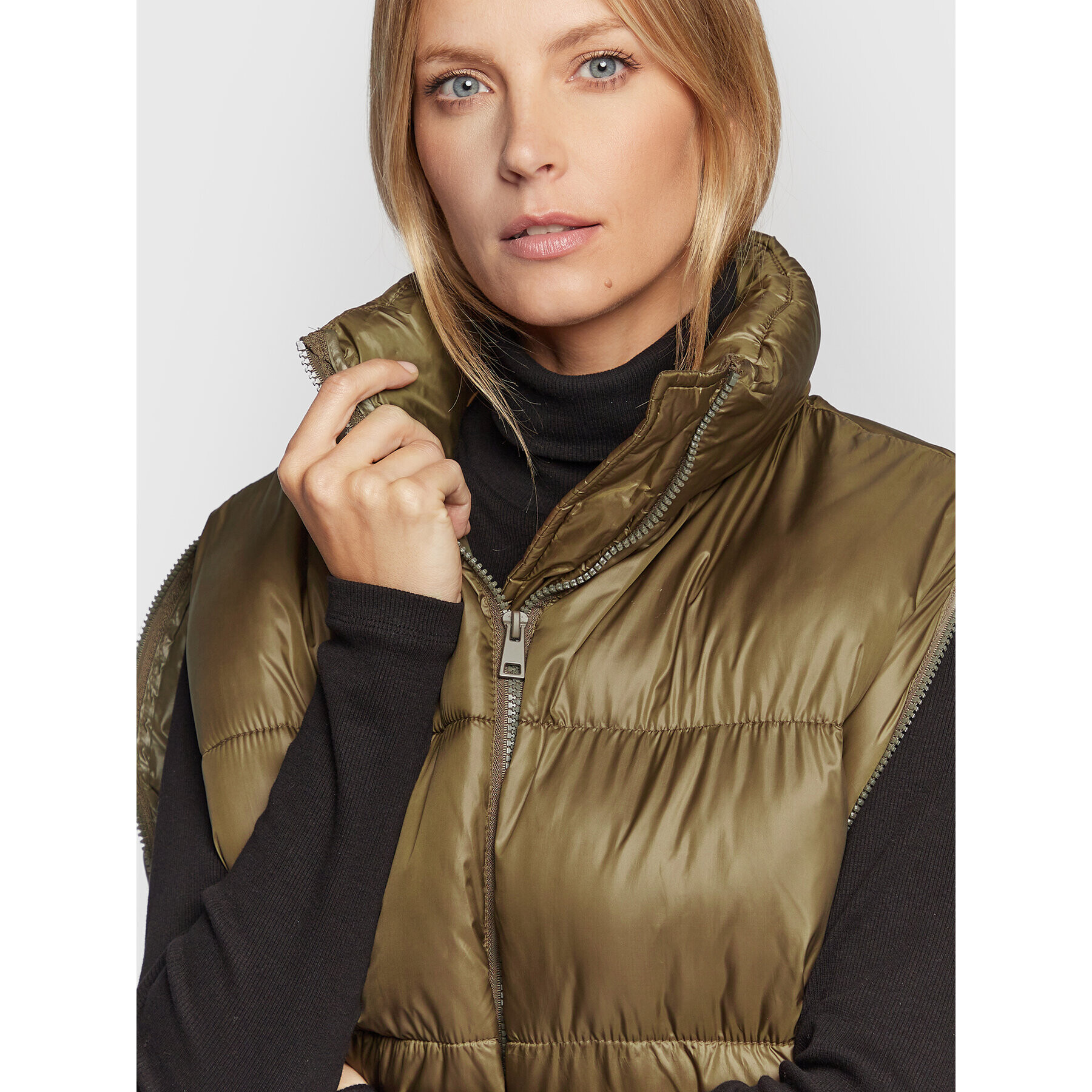 TWINSET Vestă 222TP2211 Verde Oversize - Pled.ro