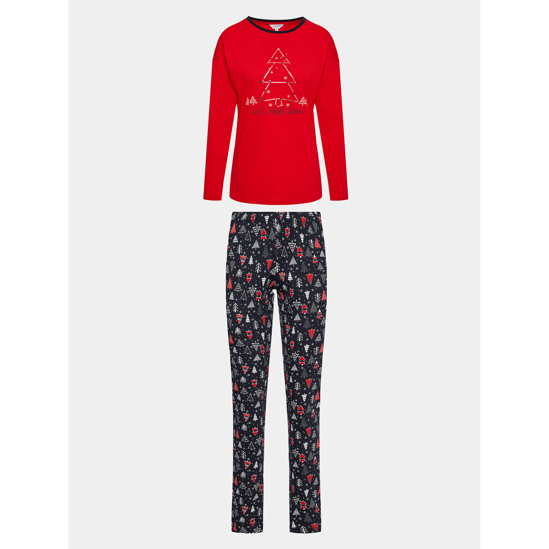 U.S. Polo Assn. Pijama Yuvarlak 16826 Roșu Regular Fit - Pled.ro