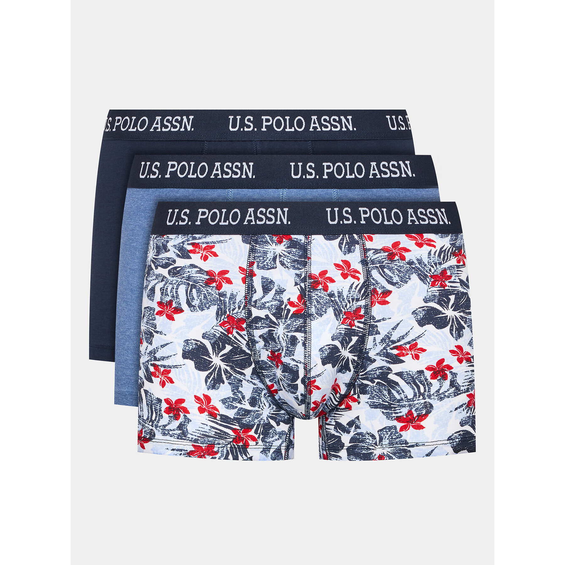 U.S. Polo Assn. Set 3 perechi de boxeri 80447 Colorat - Pled.ro