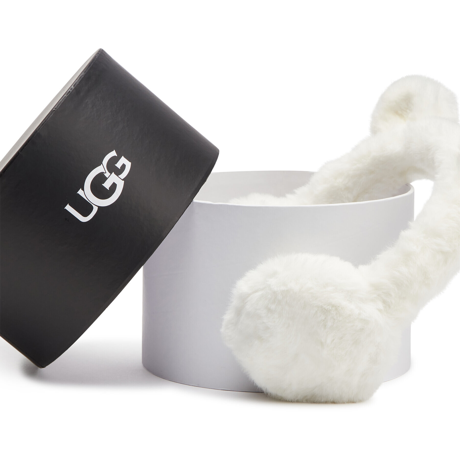 Ugg Apărători urechi K Faux Fur Earmuff With Ears 20099 Alb - Pled.ro