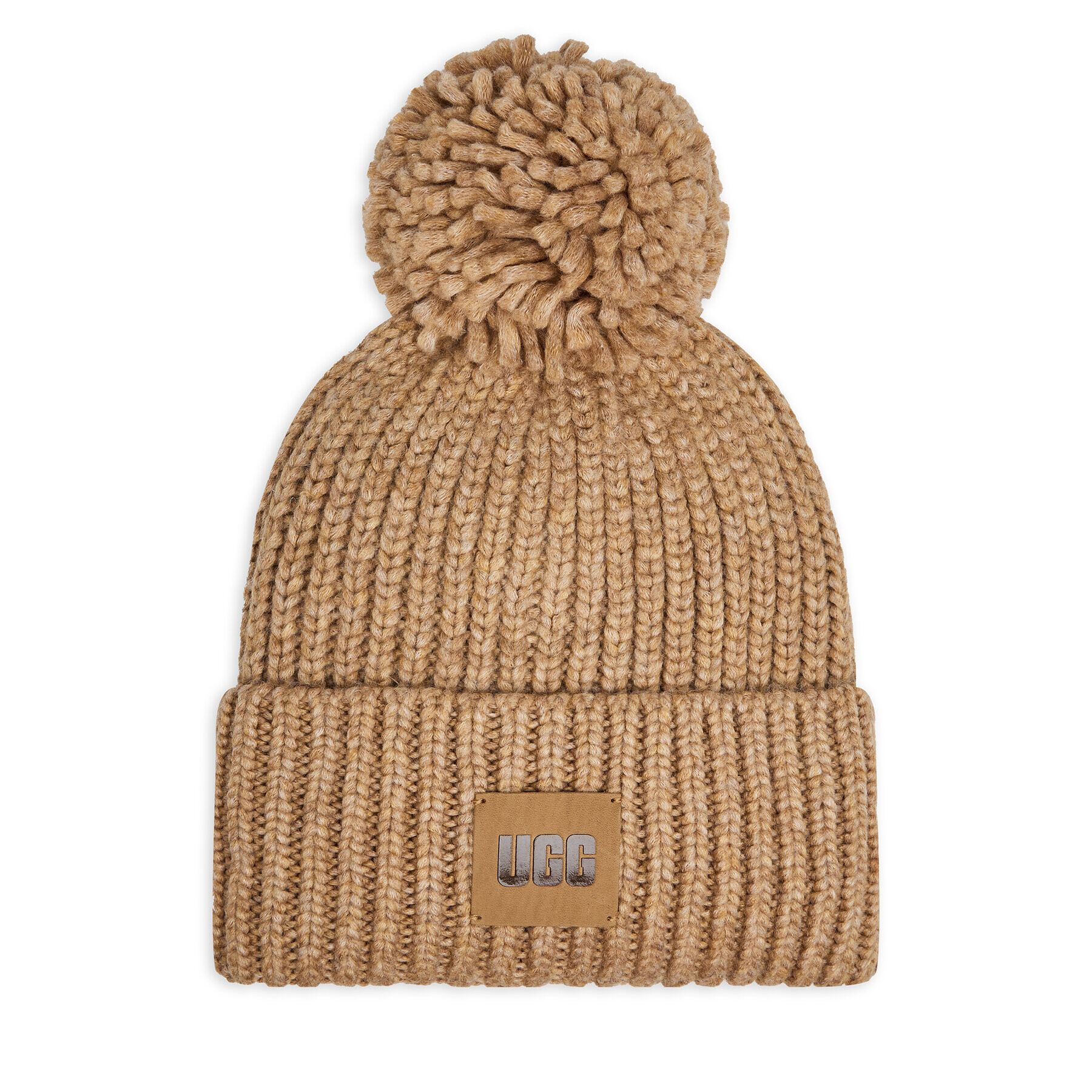 Ugg Căciulă Chunky Rib Knit Beanie W Pom 20165 Bej - Pled.ro