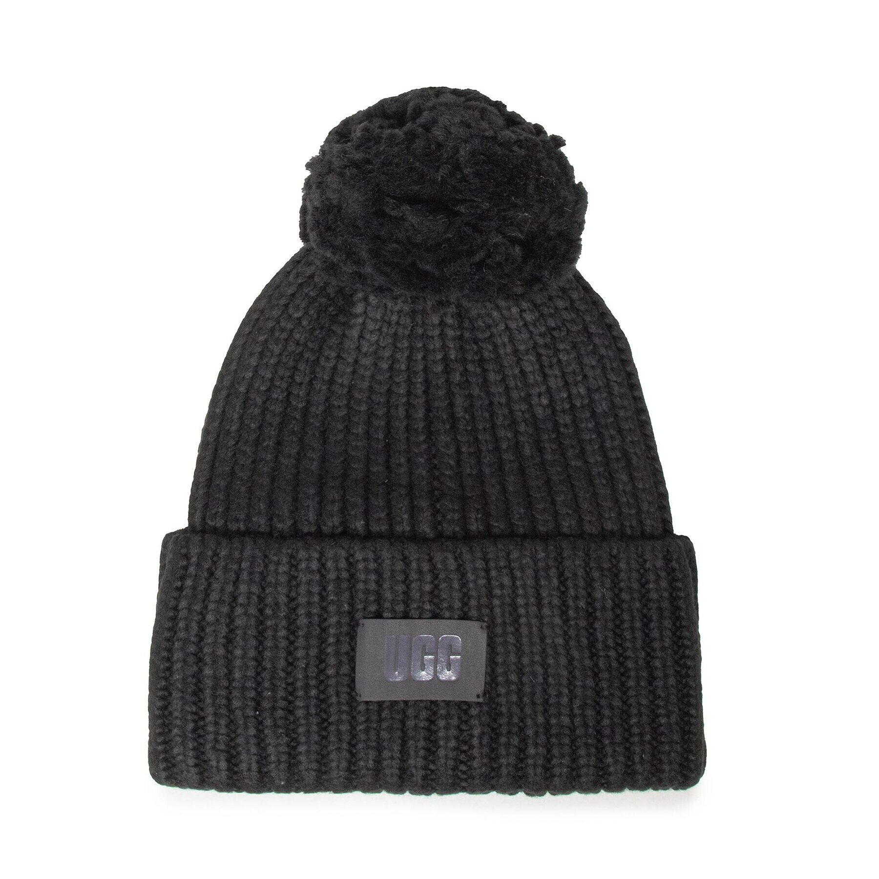 Ugg Căciulă W Chunky Rib Knit Beanie W Pom 20165 Negru - Pled.ro