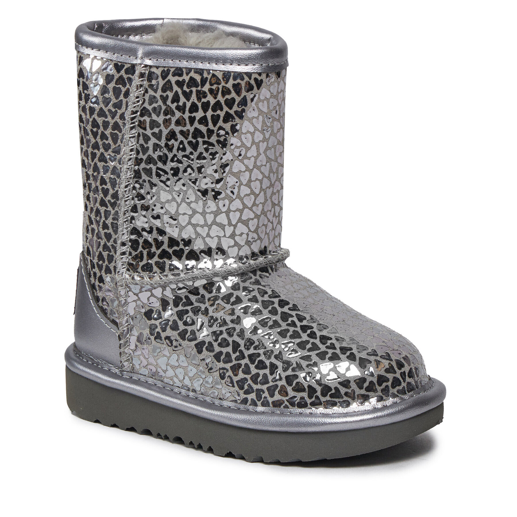 Ugg Cizme de zăpadă T Classic II Gel Hearts 1151613T Argintiu - Pled.ro