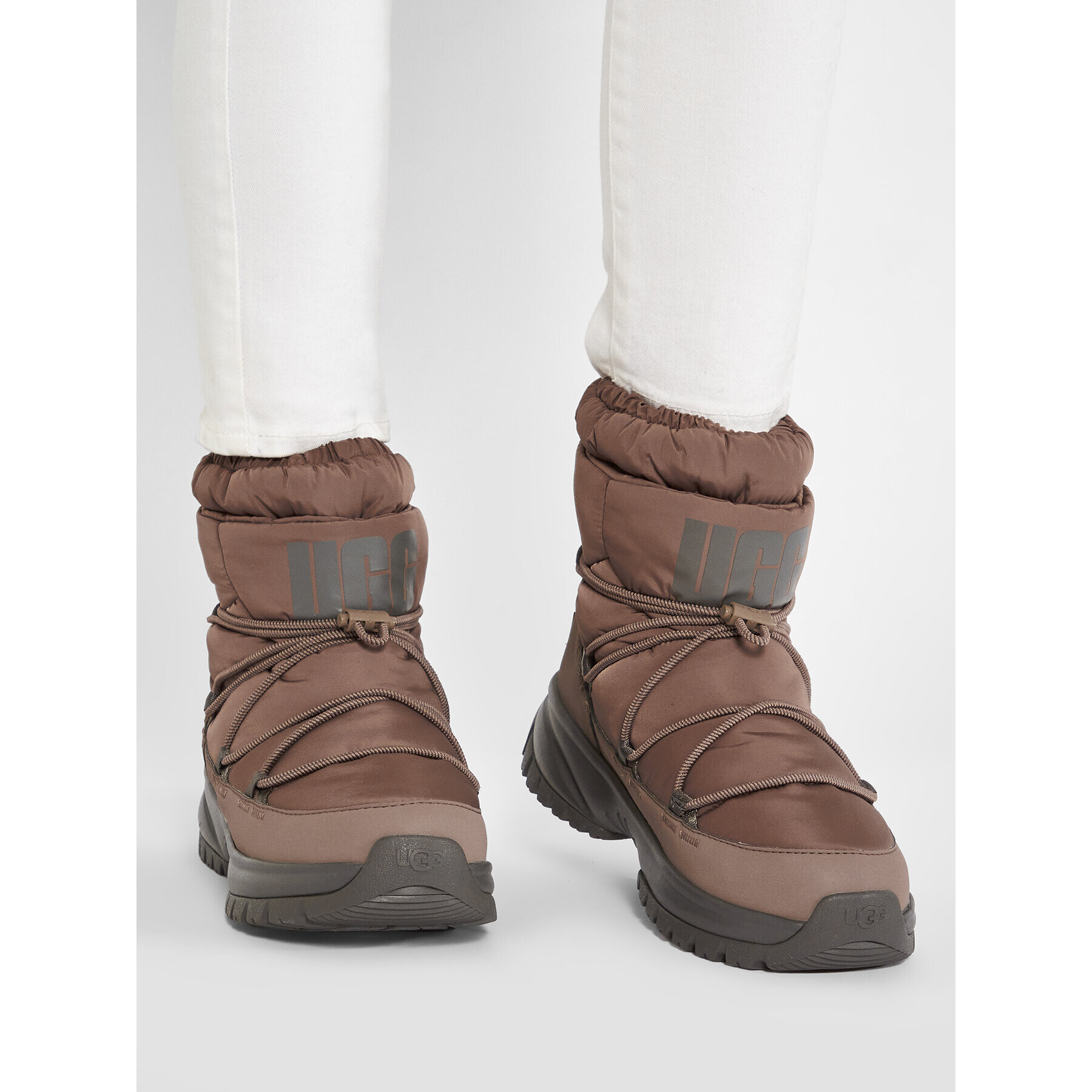 Ugg Cizme de zăpadă W Yose Puffer Mid 1131978 Maro - Pled.ro