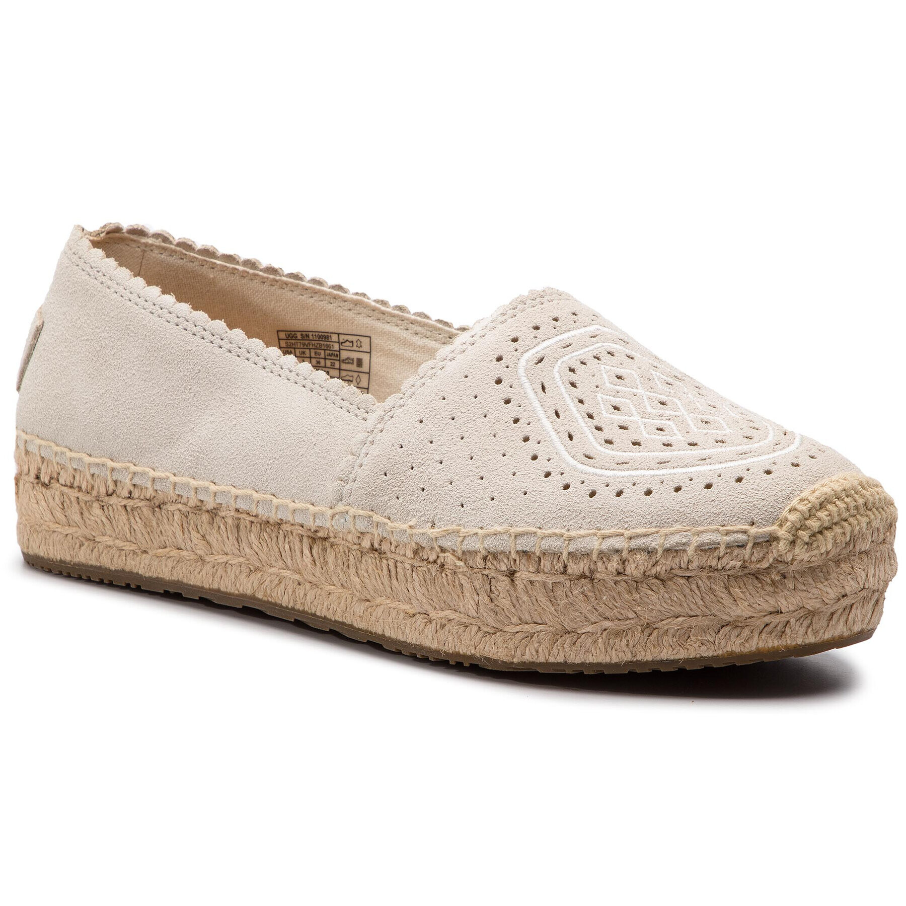 Ugg Espadrile W Heidi Perf 1100981 Bej - Pled.ro