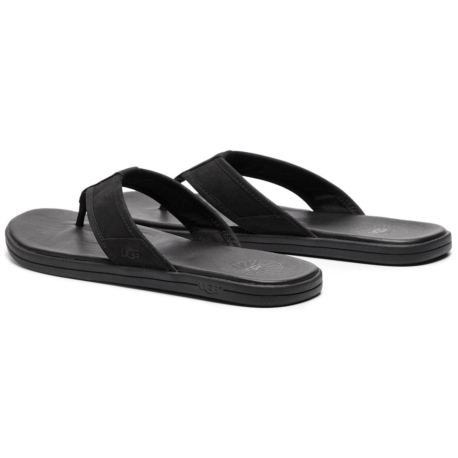 Ugg Flip flop M Seaside Flip Leather 1102690 Negru - Pled.ro