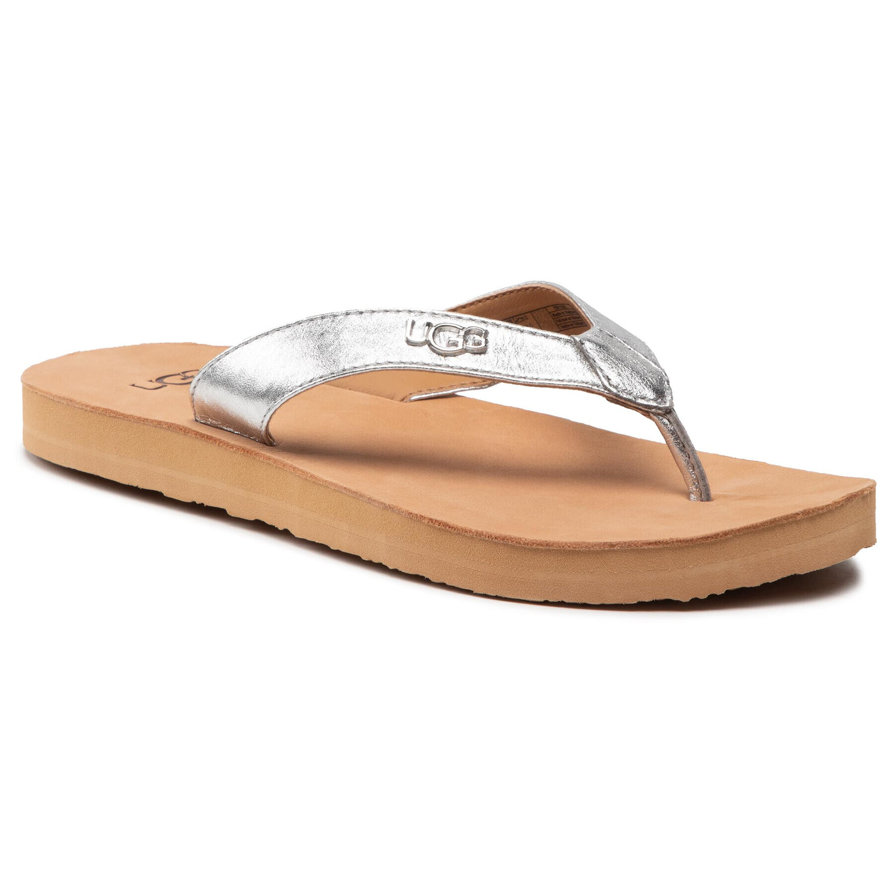 Ugg Flip flop W Tawney Logo 1119998 Argintiu - Pled.ro