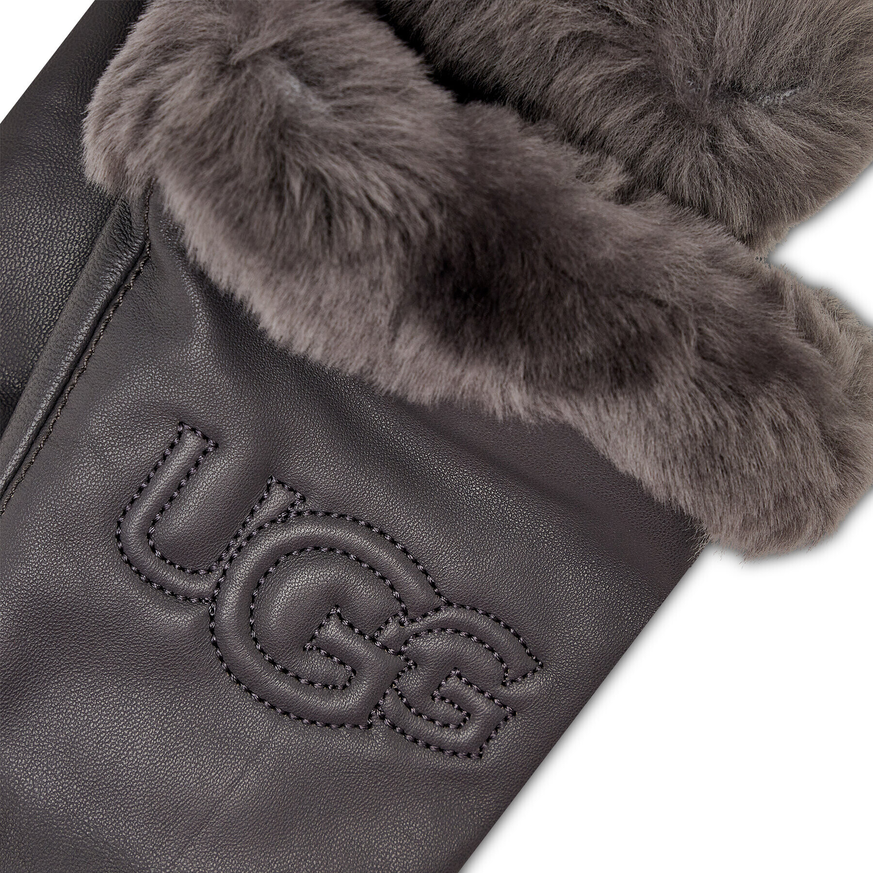 Ugg Mănuși de Damă W Classic Leather Logo Glove 19034 Gri - Pled.ro