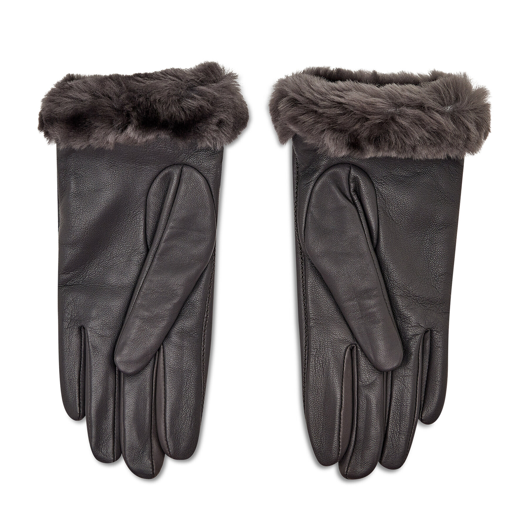 Ugg Mănuși de Damă W Classic Leather Logo Glove 19034 Gri - Pled.ro