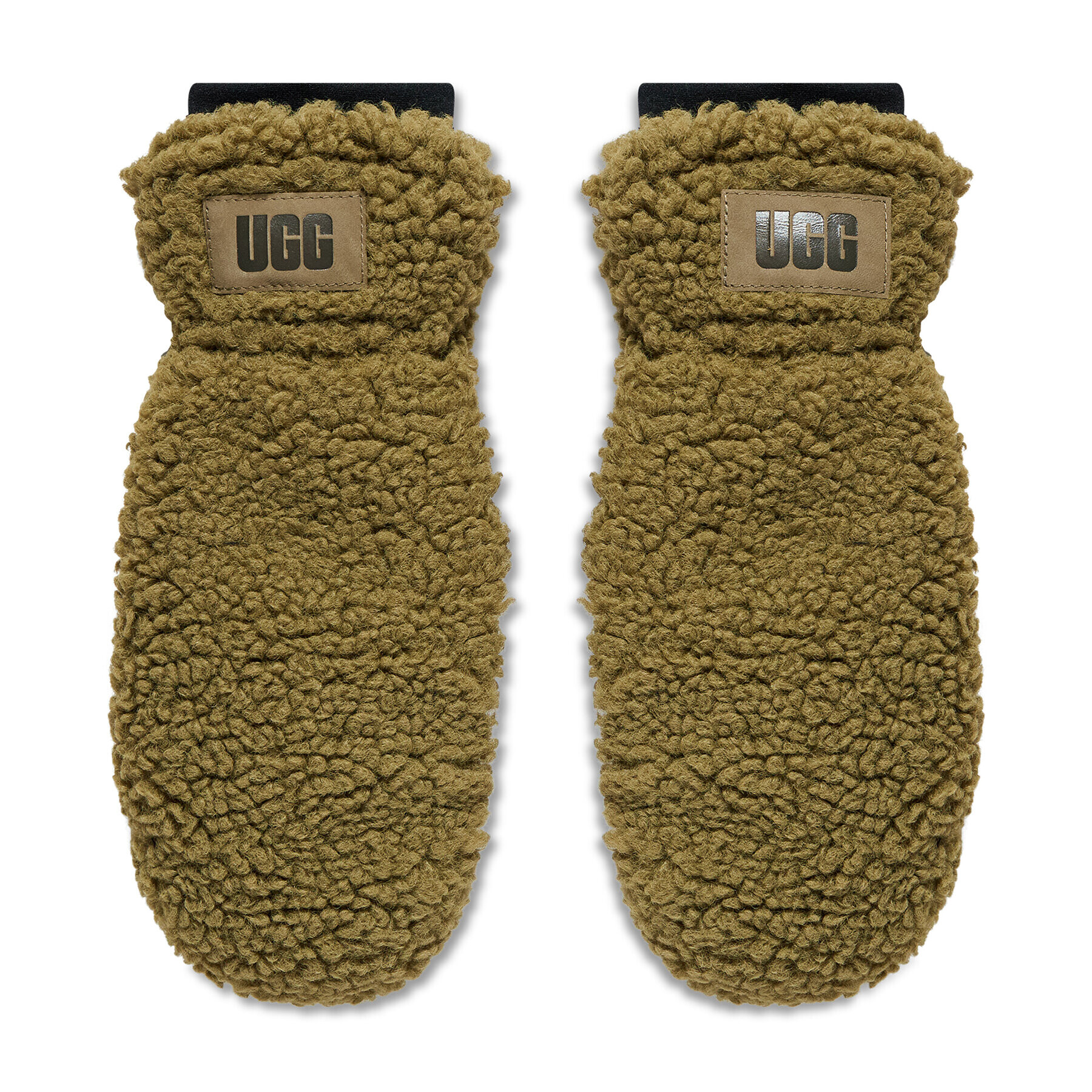 Ugg Mănuși de Damă W Sherpa Mitten W Logo Patch 20168 Verde - Pled.ro