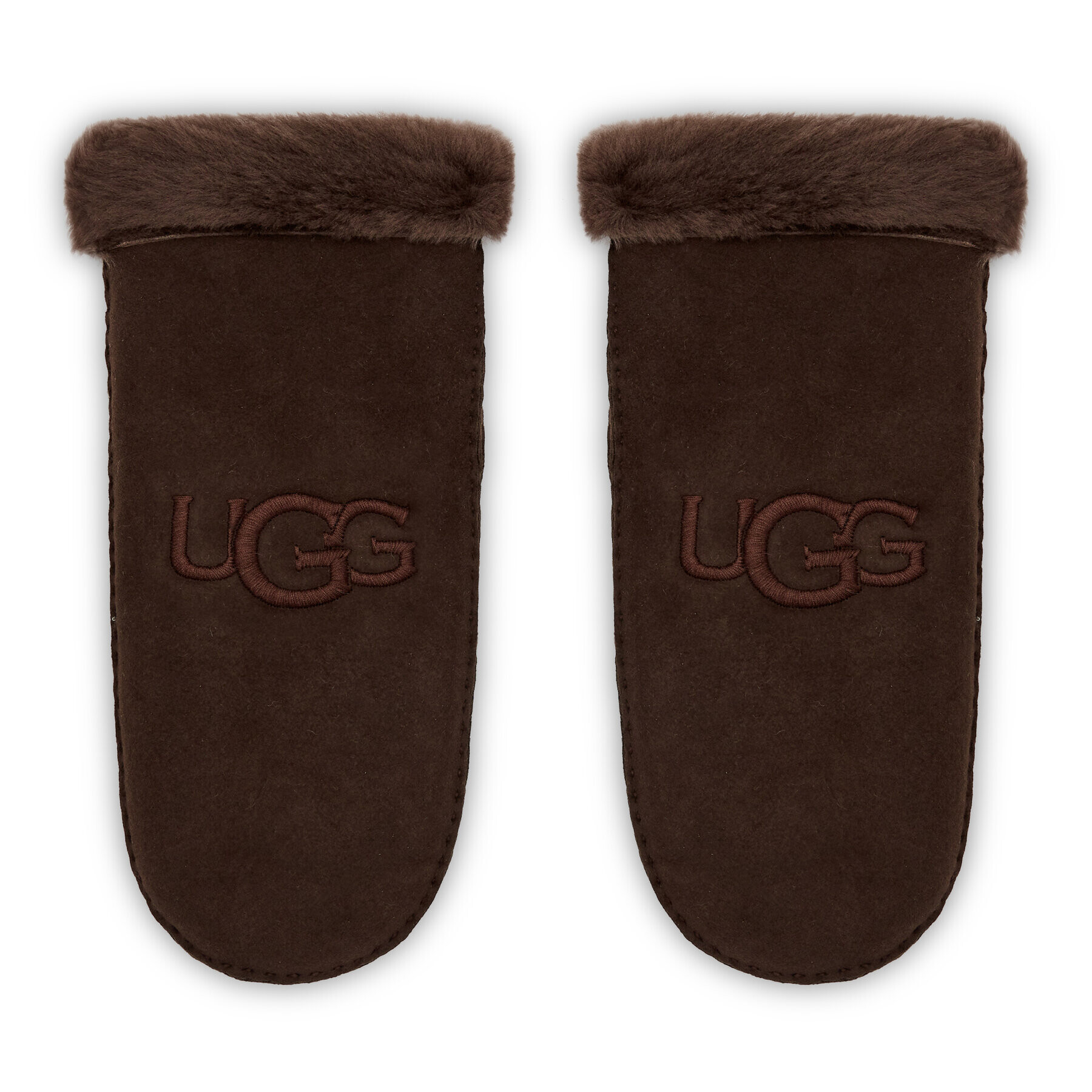 Ugg Mănuși de Damă W Sheepskin Embroider Mitten 20932 Maro - Pled.ro