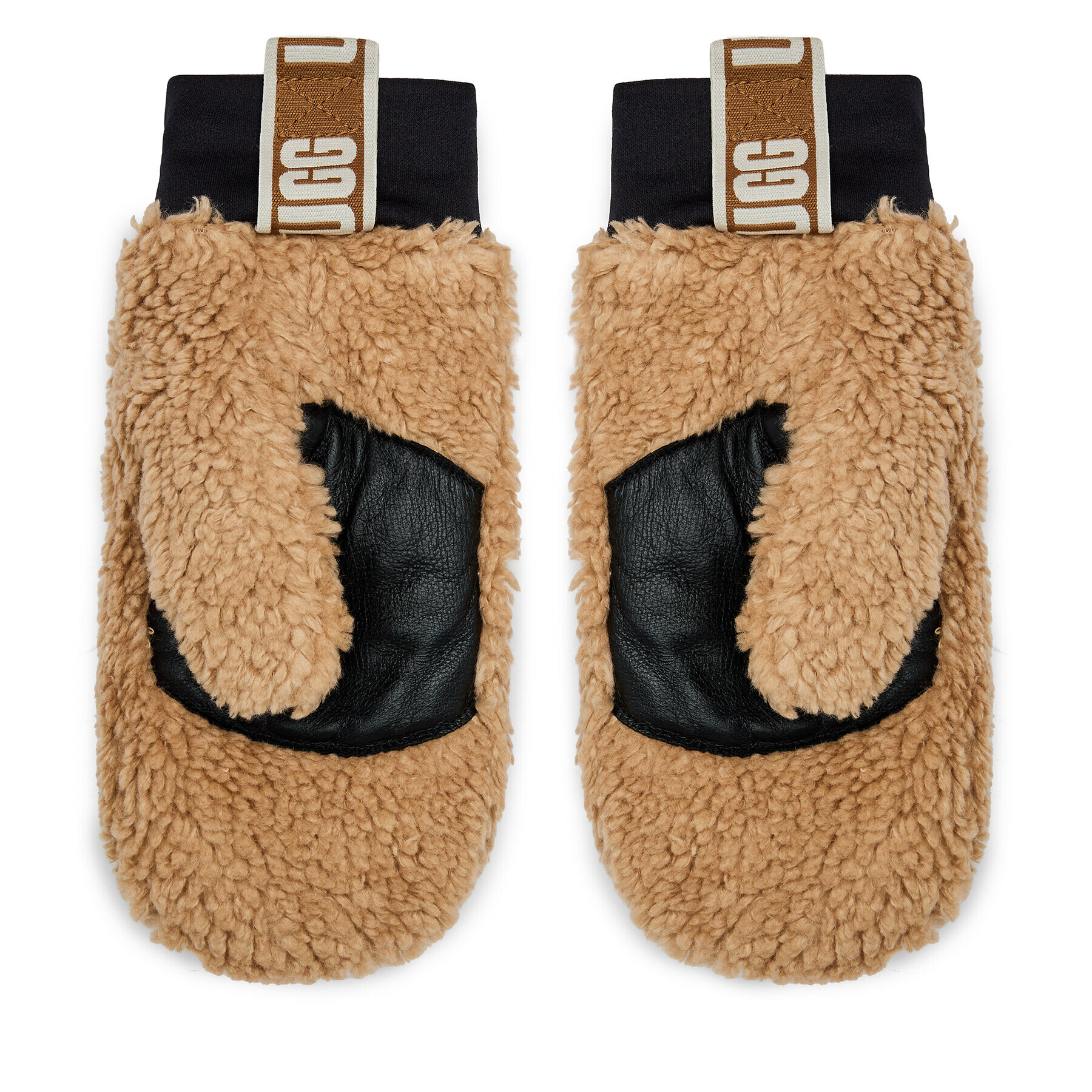 Ugg Mănuși de Damă W Sherpa Mitten W Logo Tape 21631 Bej - Pled.ro