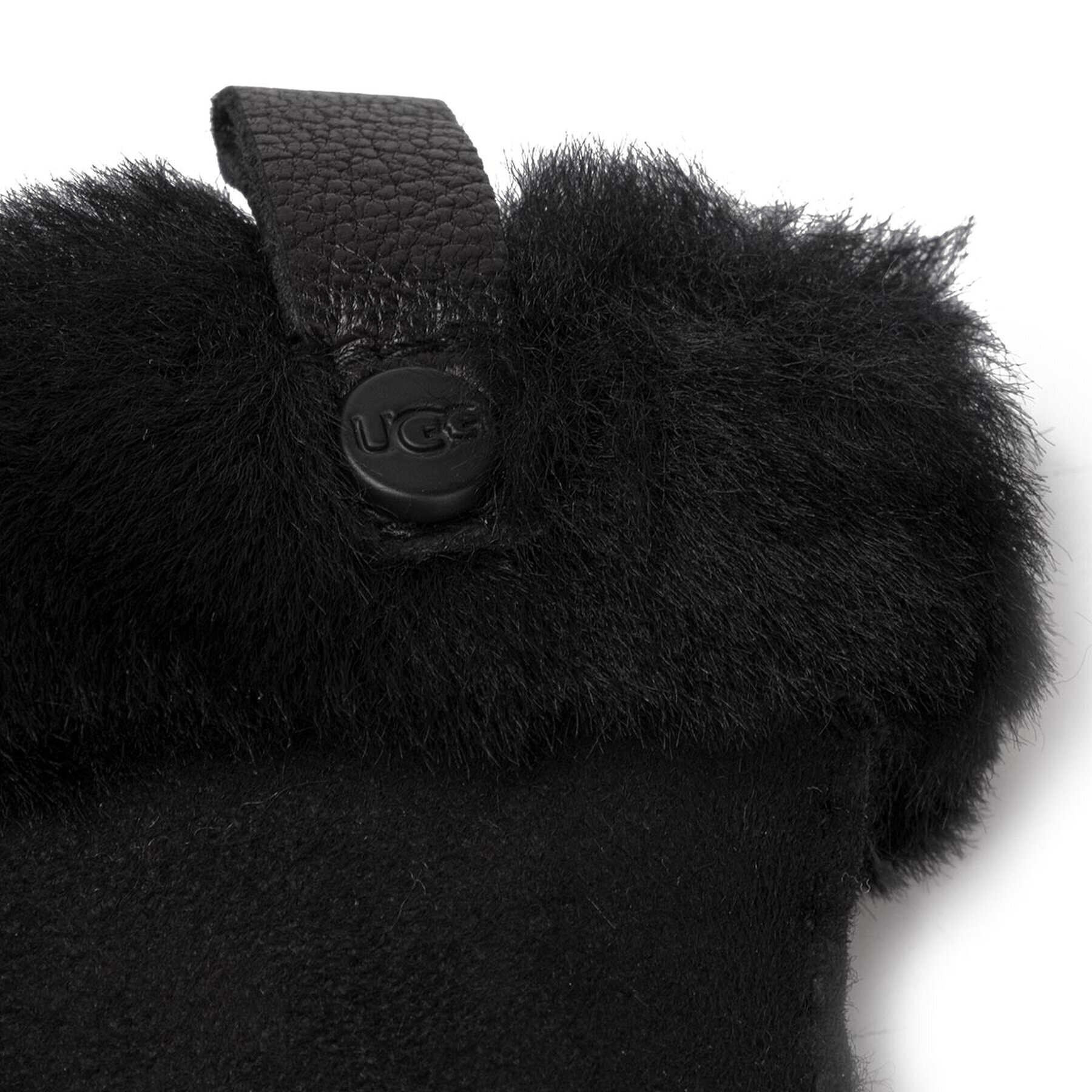 Ugg Mănuși de Damă W Shorty Glove W Leather Trim 17367 Negru - Pled.ro